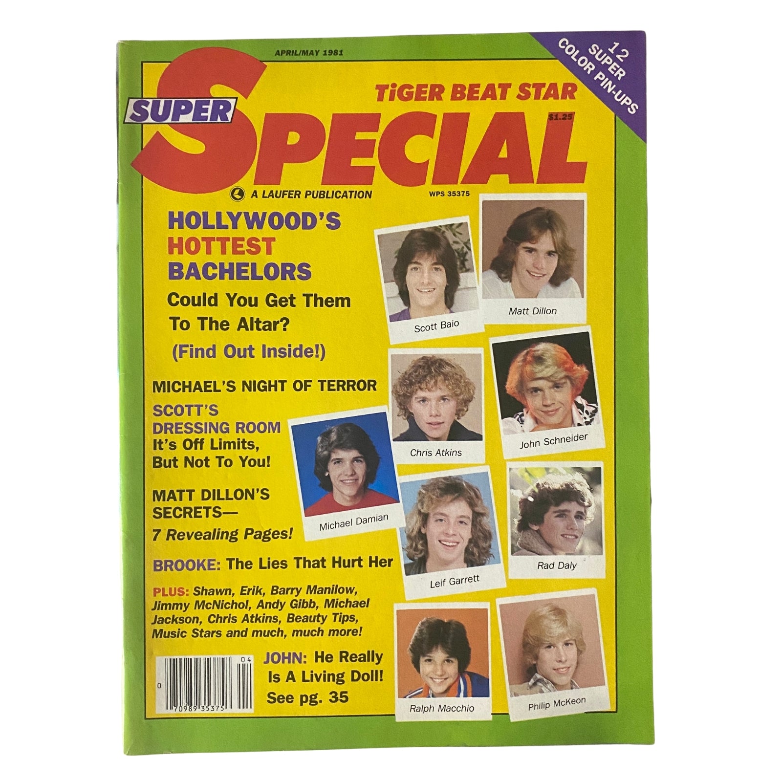 Tiger Beat Star Super Special April 1981 Scott Baio, Matt Dillon No Label