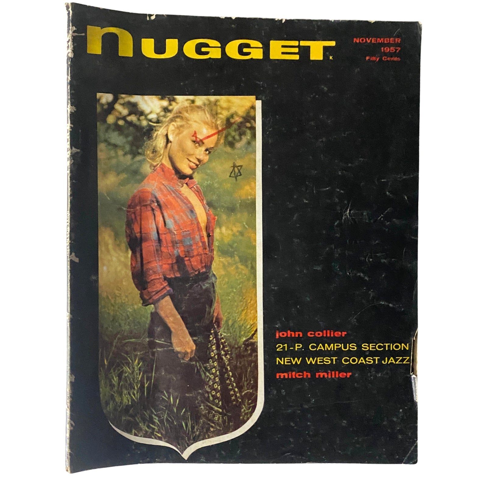 Nugget Magazine November 1957 John Collier, Mitch Miller No Label GD Interior