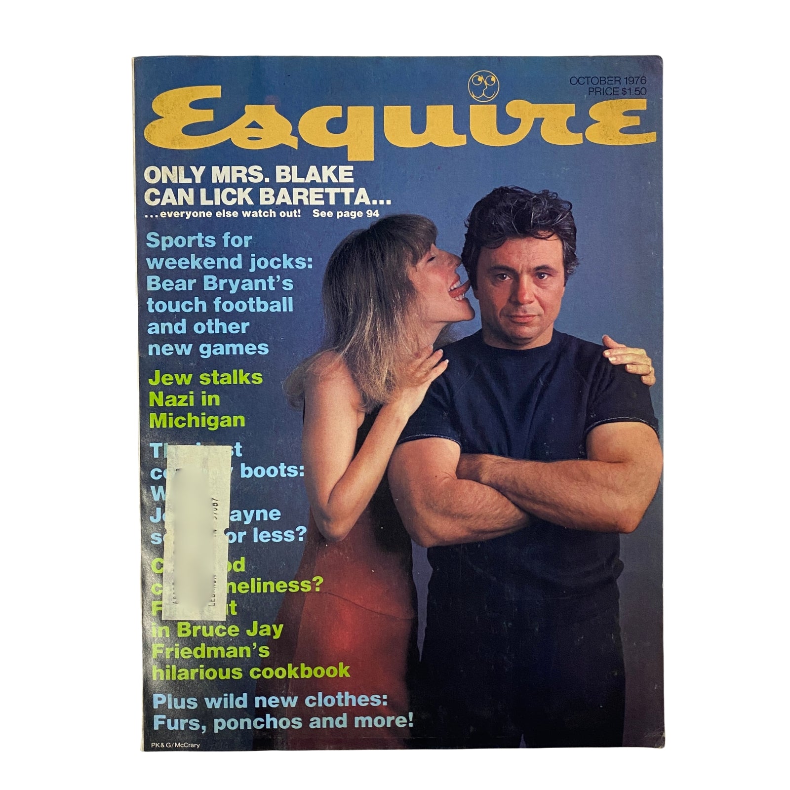 Cover of the October 1976 issue of Esquire Magazine featuring a tribute to Arnold Gingrich, with bold headlines discussing sports and lifestyle topics.