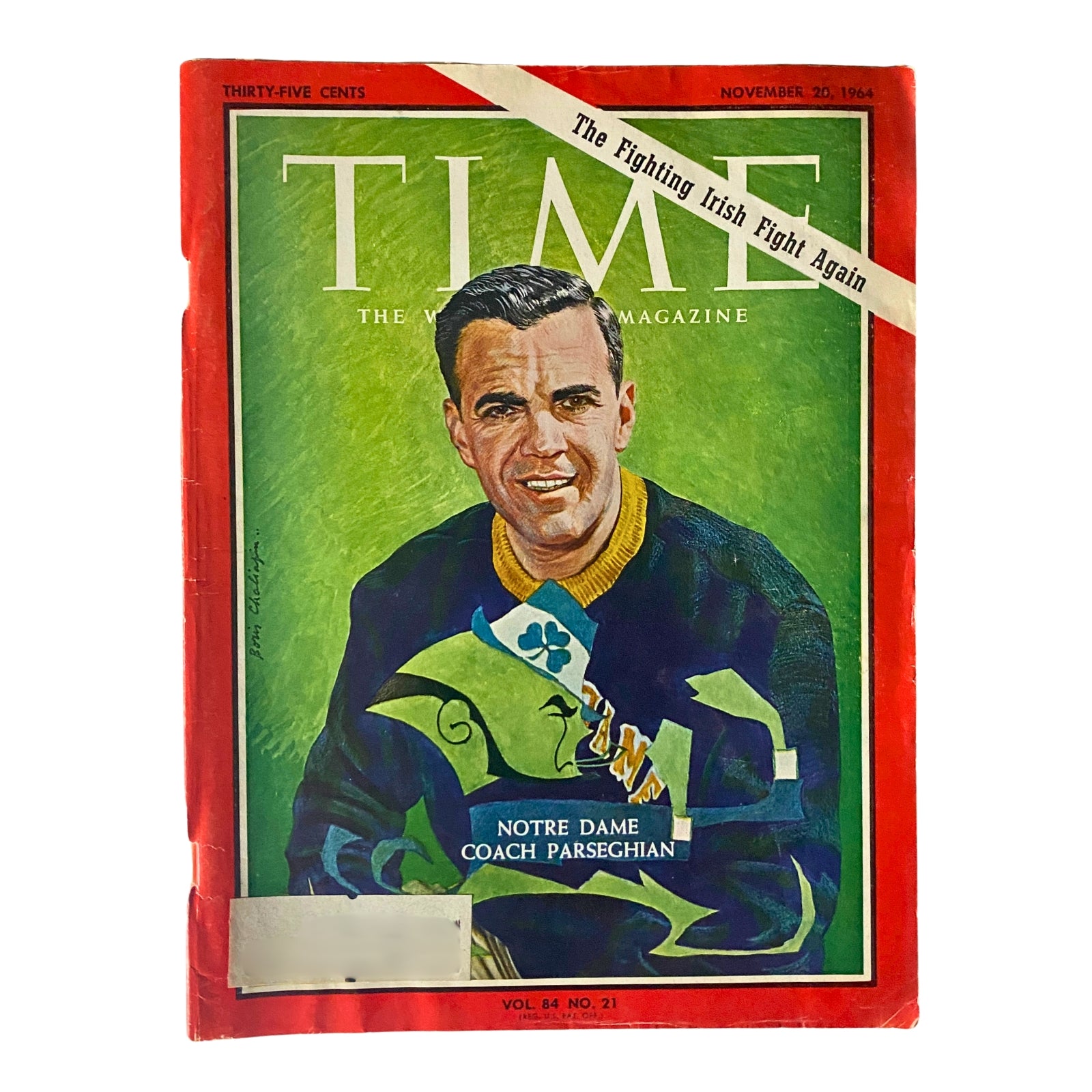 Time Magazine November 20, 1964 Vol 84 No. 21 Notre Dame Coach Parseghian