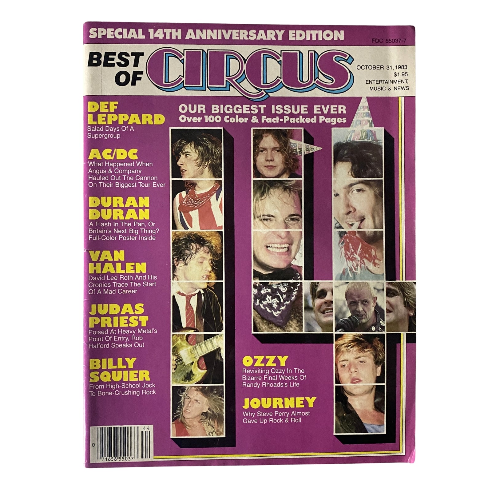 Circus Magazine October 31, 1983 Def Leppard, Duran Duran, AC/DC No Label