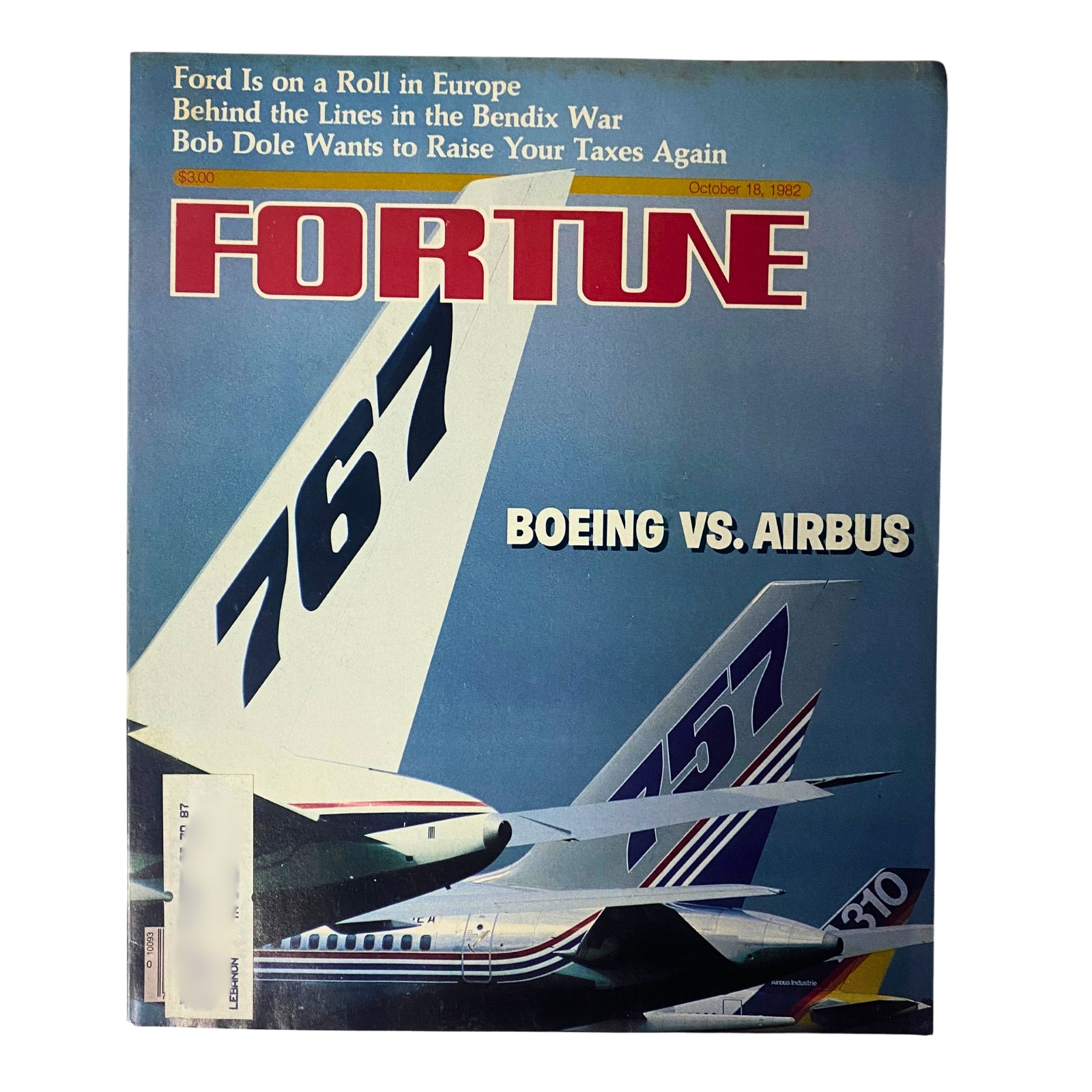 Fortune Magazine October 18, 1982 Boeing's 757 and 767 and Airbus A310