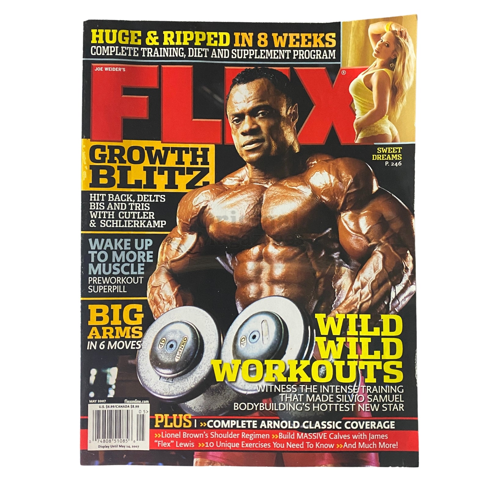 Flex Magazine May 2007 Vol 25, Num 3 Silvio Samuel Saviour Cover VG No Label