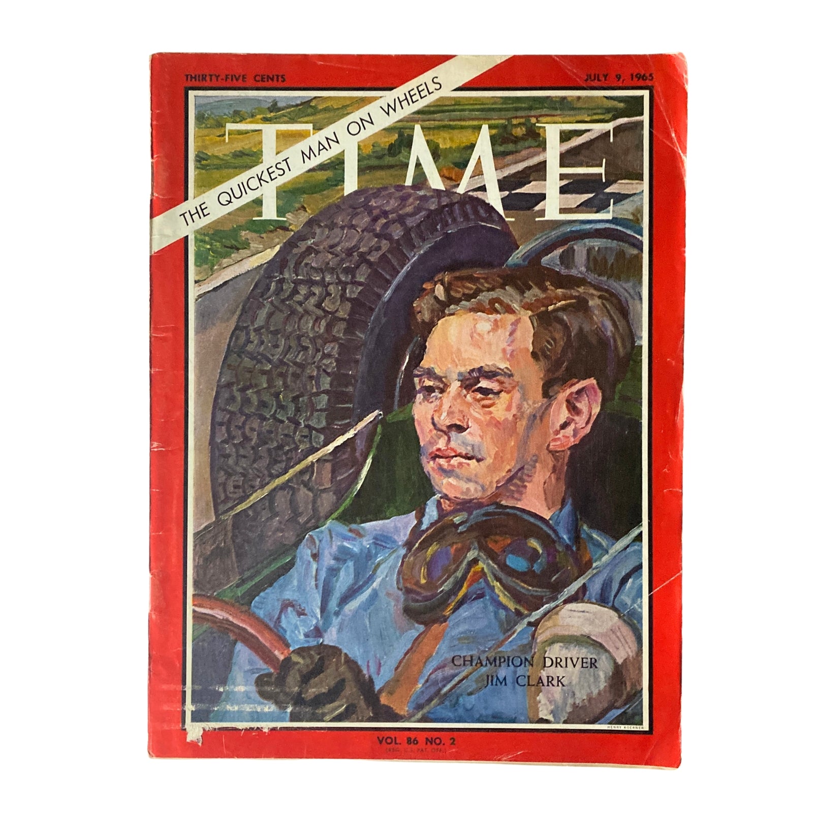 Time Magazine July 9, 1965 Vol 86 No. 2 Champion Driver Jim Clark