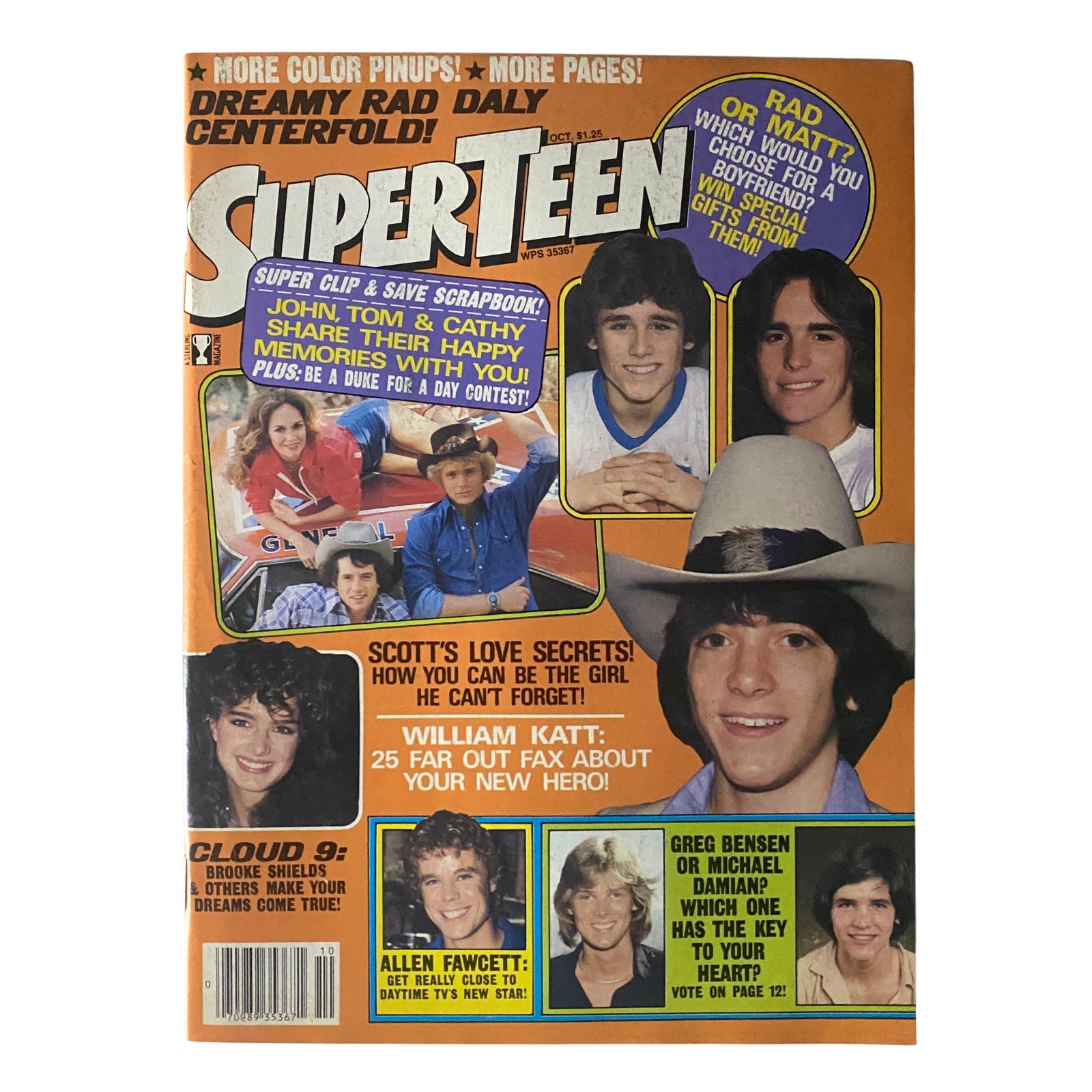 SuperTeen Magazine October 1981 Rad Daly, Matt Lattanzi, John Schneider No Label
