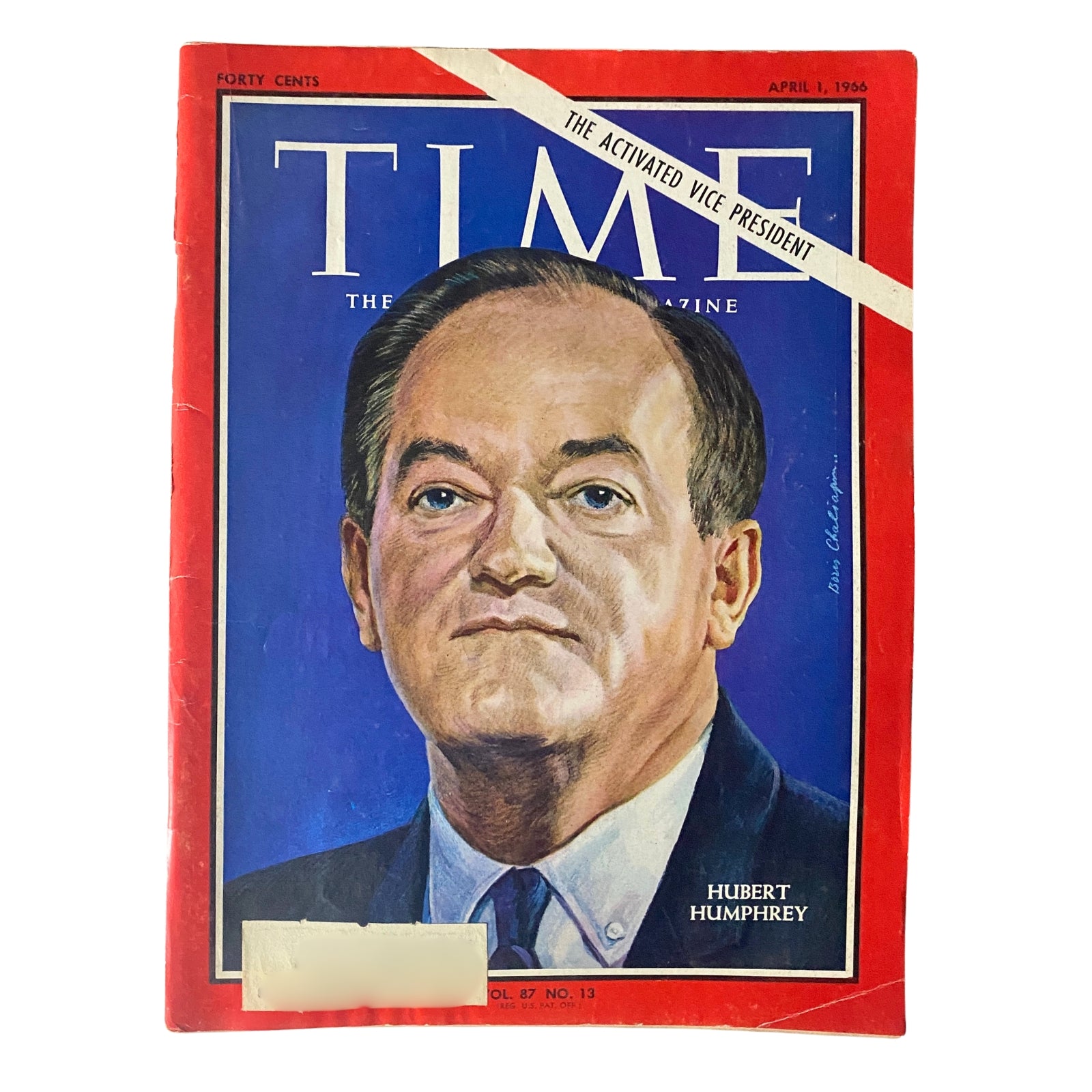 Time Magazine April 1, 1966 Vol 87 No. 13 Hubert Humphrey