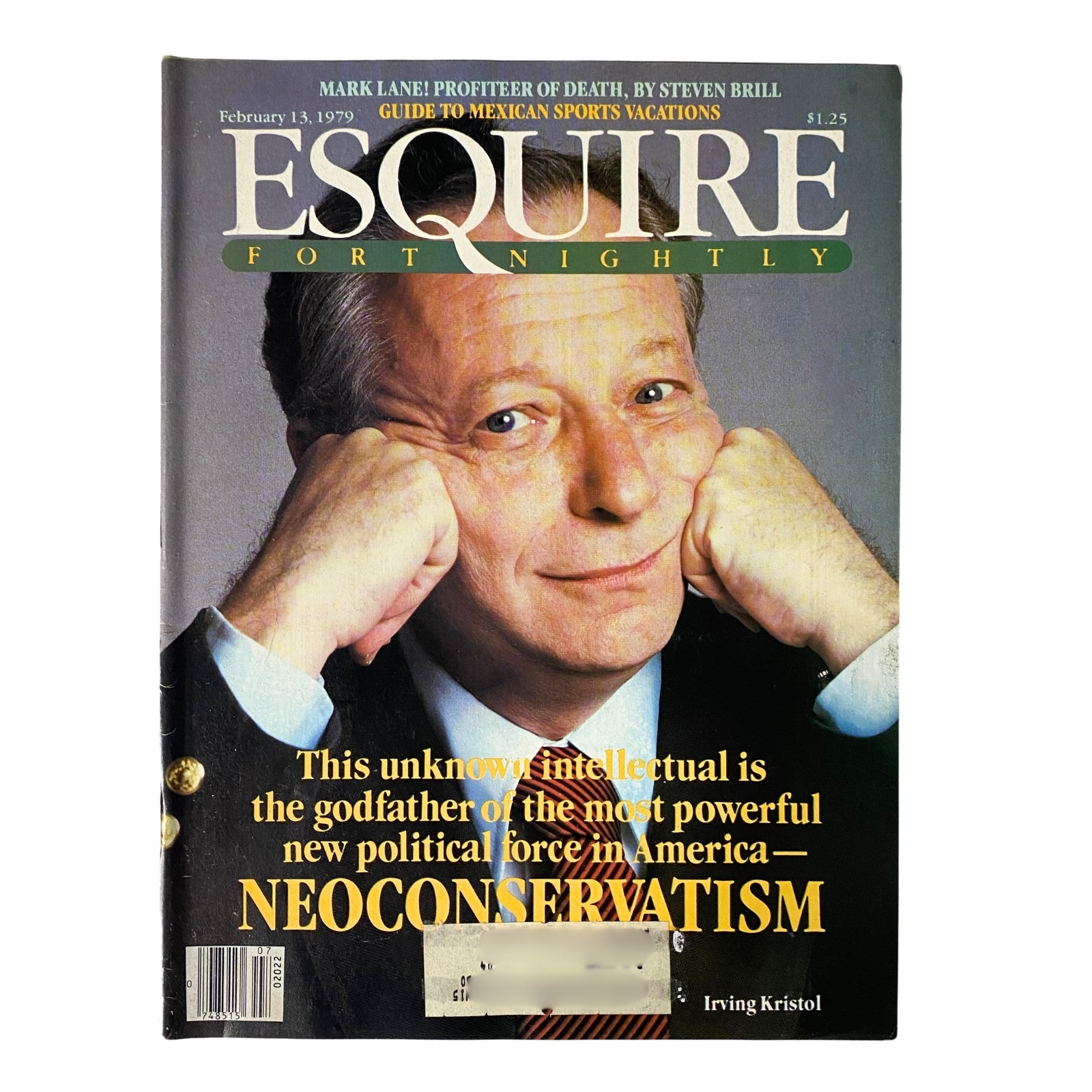 Esquire Magazine February 13, 1979 Irving Kristol, Neoconservatism VG