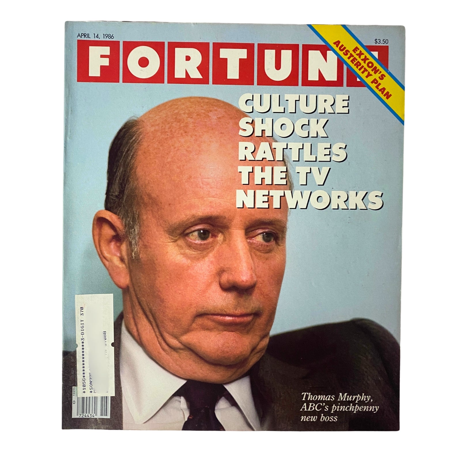 Fortune Magazine April 14, 1986 Thomas Murphy, ABC's Pinchpenny New Boss VG