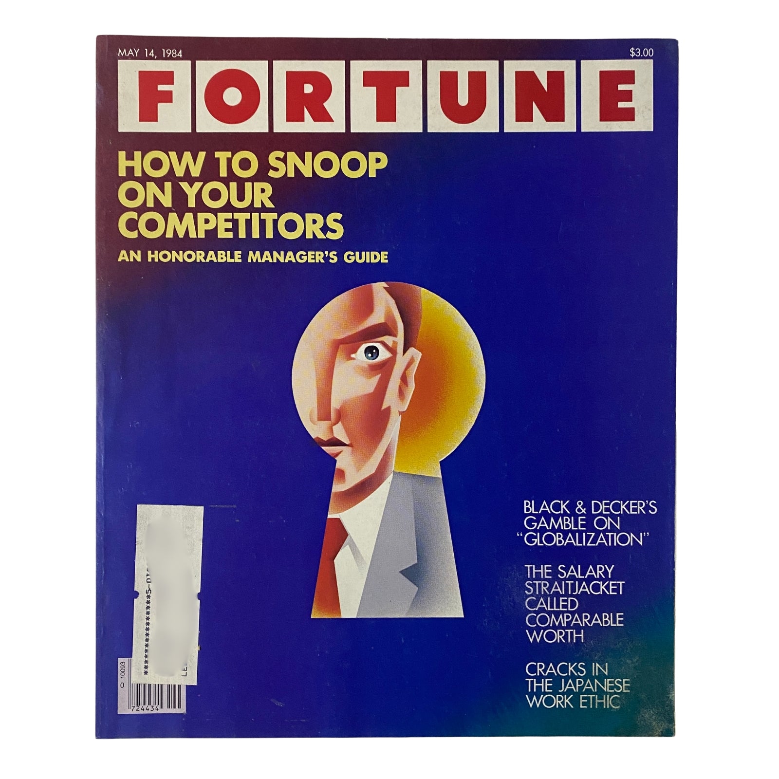 Fortune Magazine cover from May 14, 1984, featuring the title 'How To Snoop On Your Competitors,' highlighting competitive intelligence and business strategy.