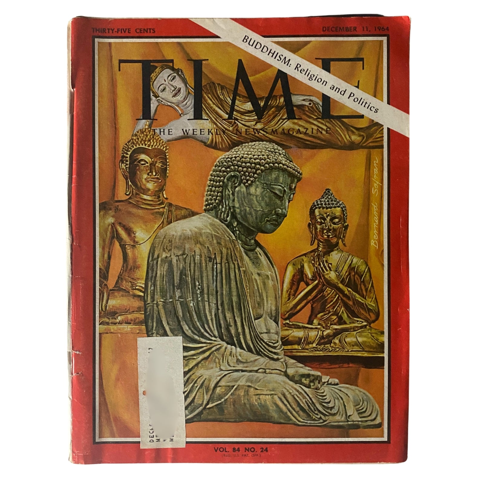 Time Magazine December 11, 1964 Vol 84 No. 24 Buddhism Religion and Politics