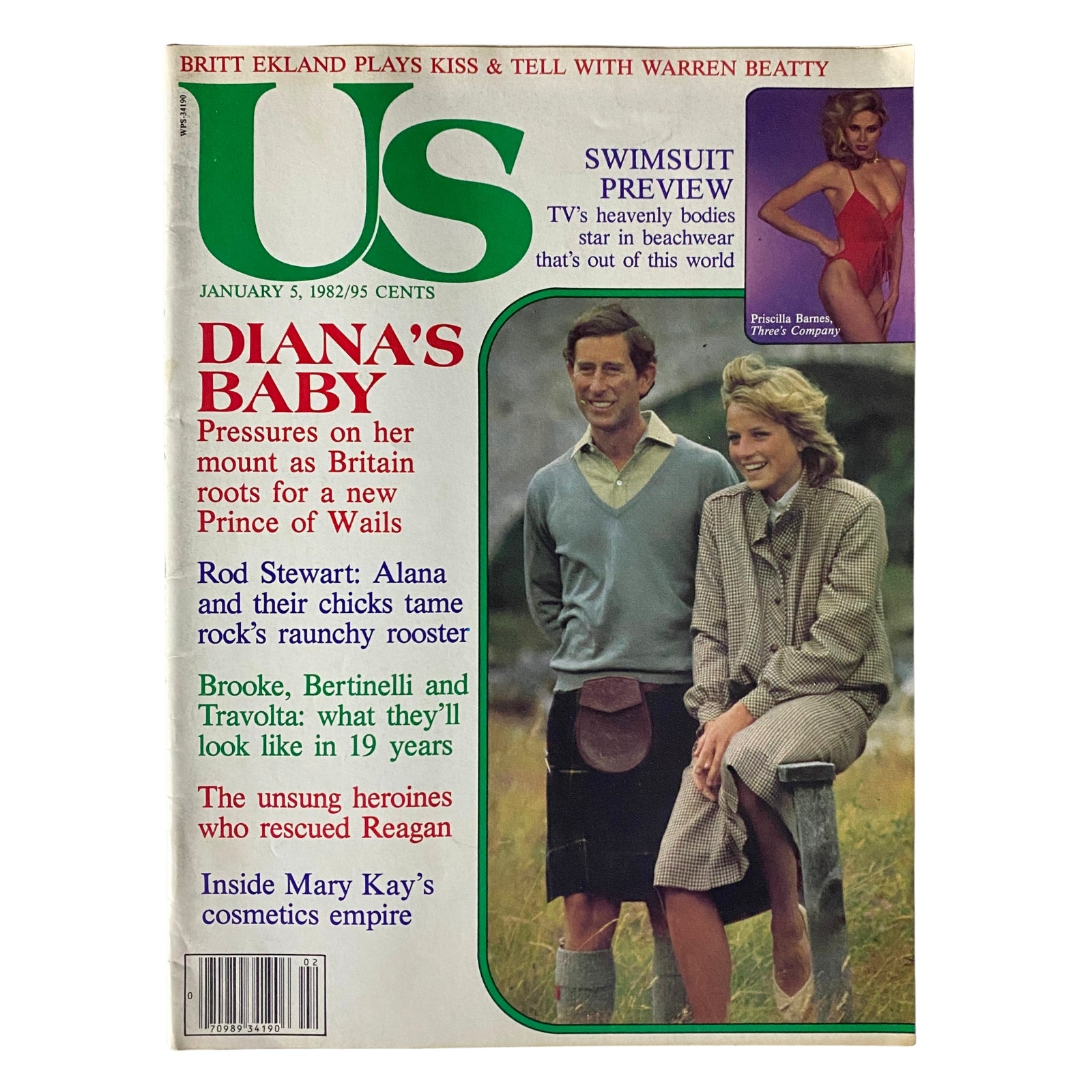 US Magazine January 5, 1982 Prince Charles and Princess Diana No Label VG