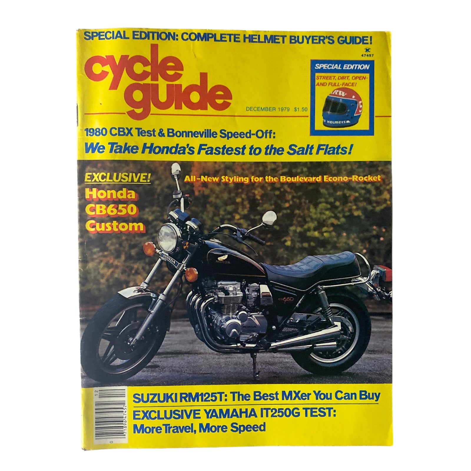 Cycle Guide Magazine December 1979 Honda CB650 Custom Cover No Label