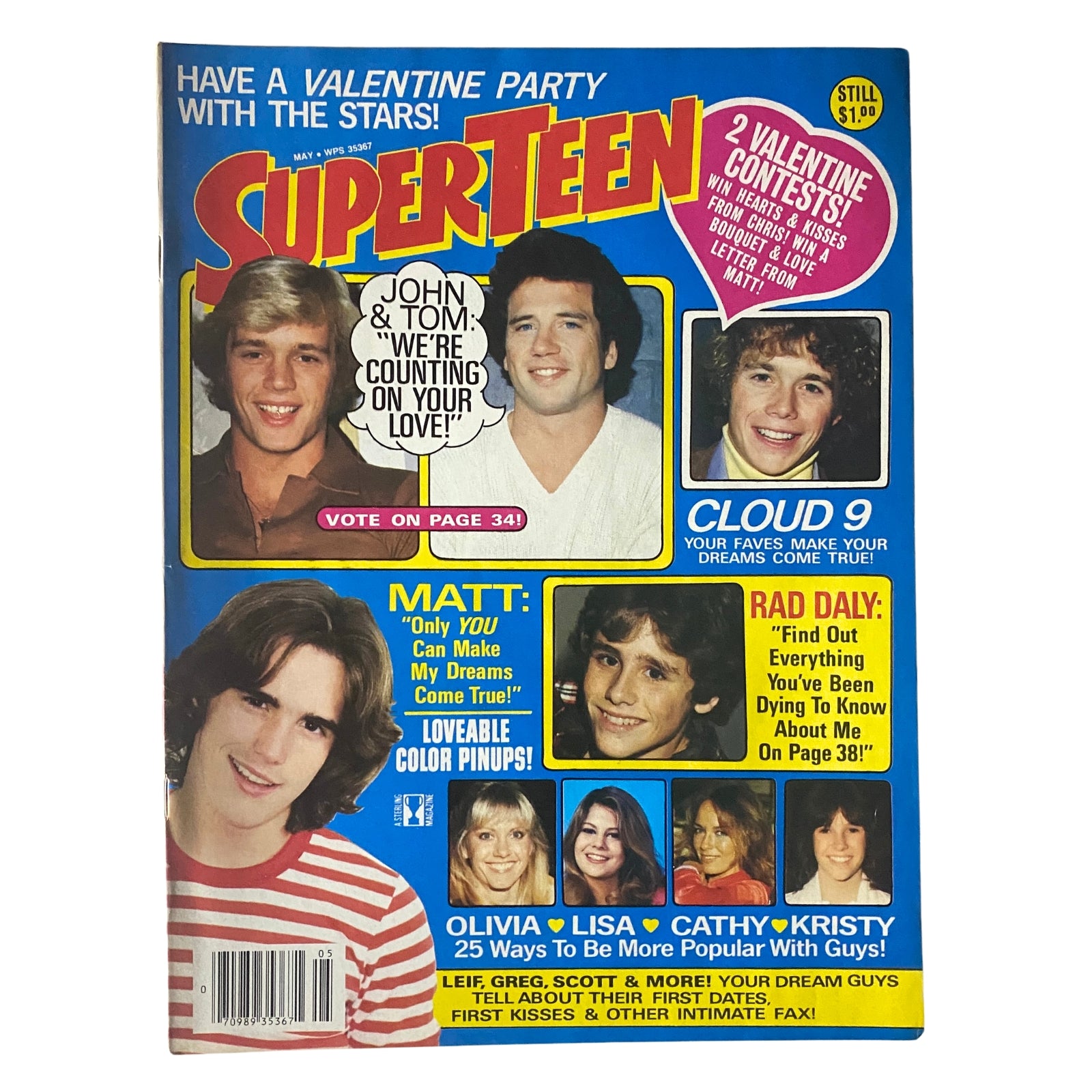 SuperTeen Magazine May 1981 John Schneider, Tom Wopat, Chris Atkins No Label