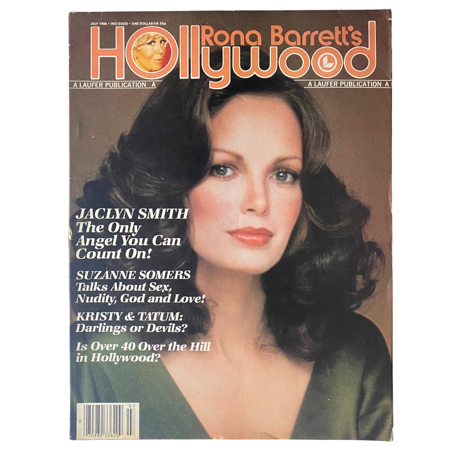 Rona Barrett's Hollywood Magazine July 1980 cover featuring Jaclyn Smith, showcasing articles on Suzanne Somers and Kristy McNichol.