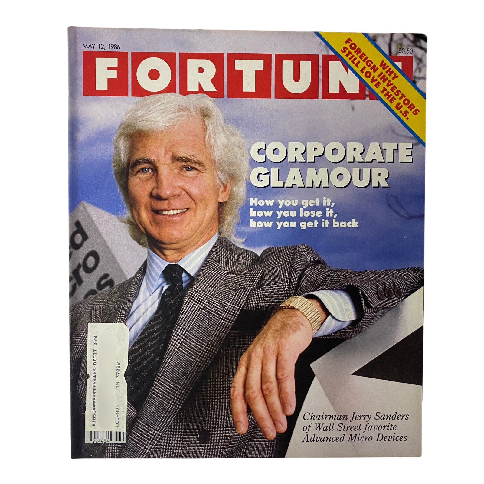 Fortune Magazine May 12, 1986 Chairman Jerry Sanders of Wall Street VG