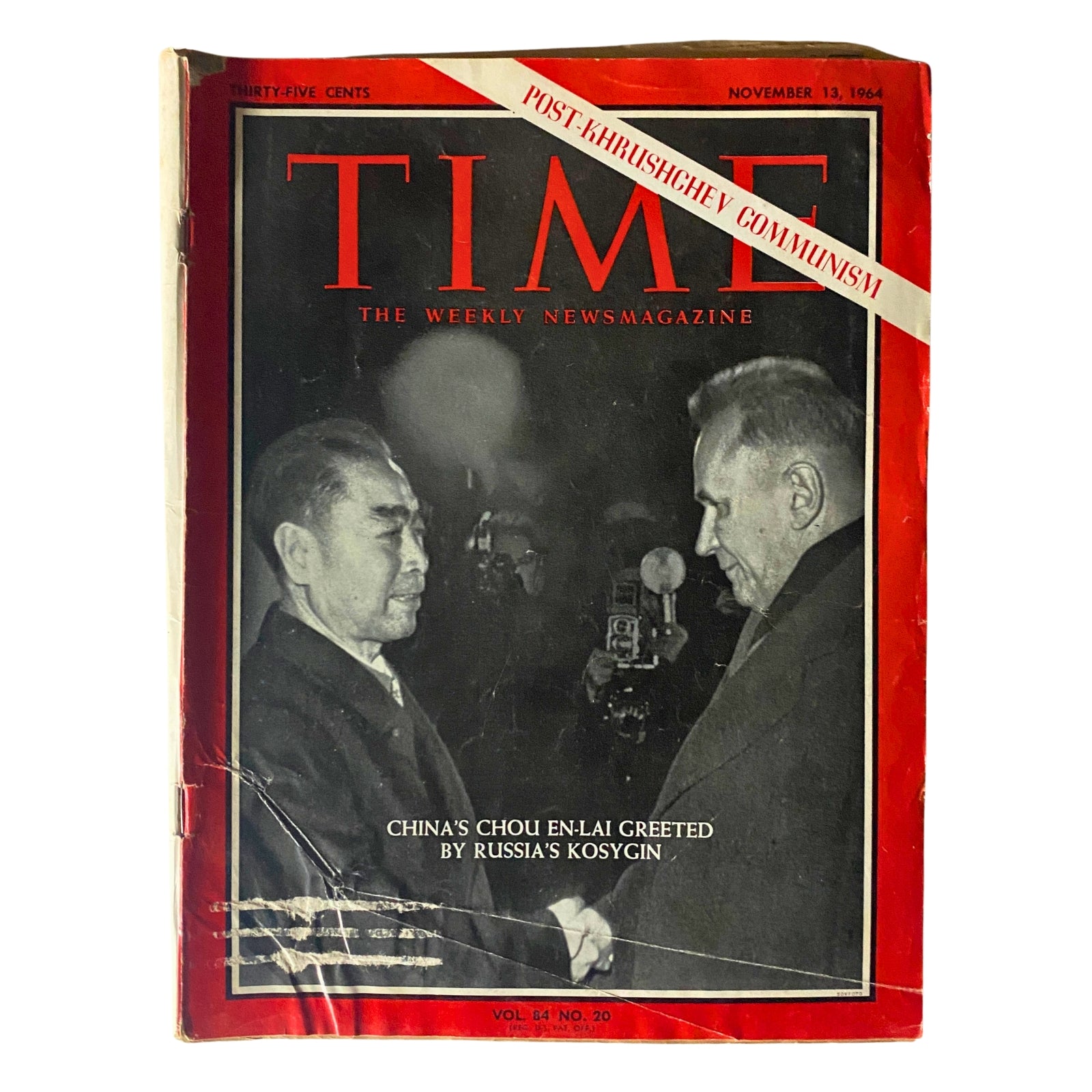 Time Magazine November 13, 1964 China's Chou En-Lai and Russia's Alexei Kosygin