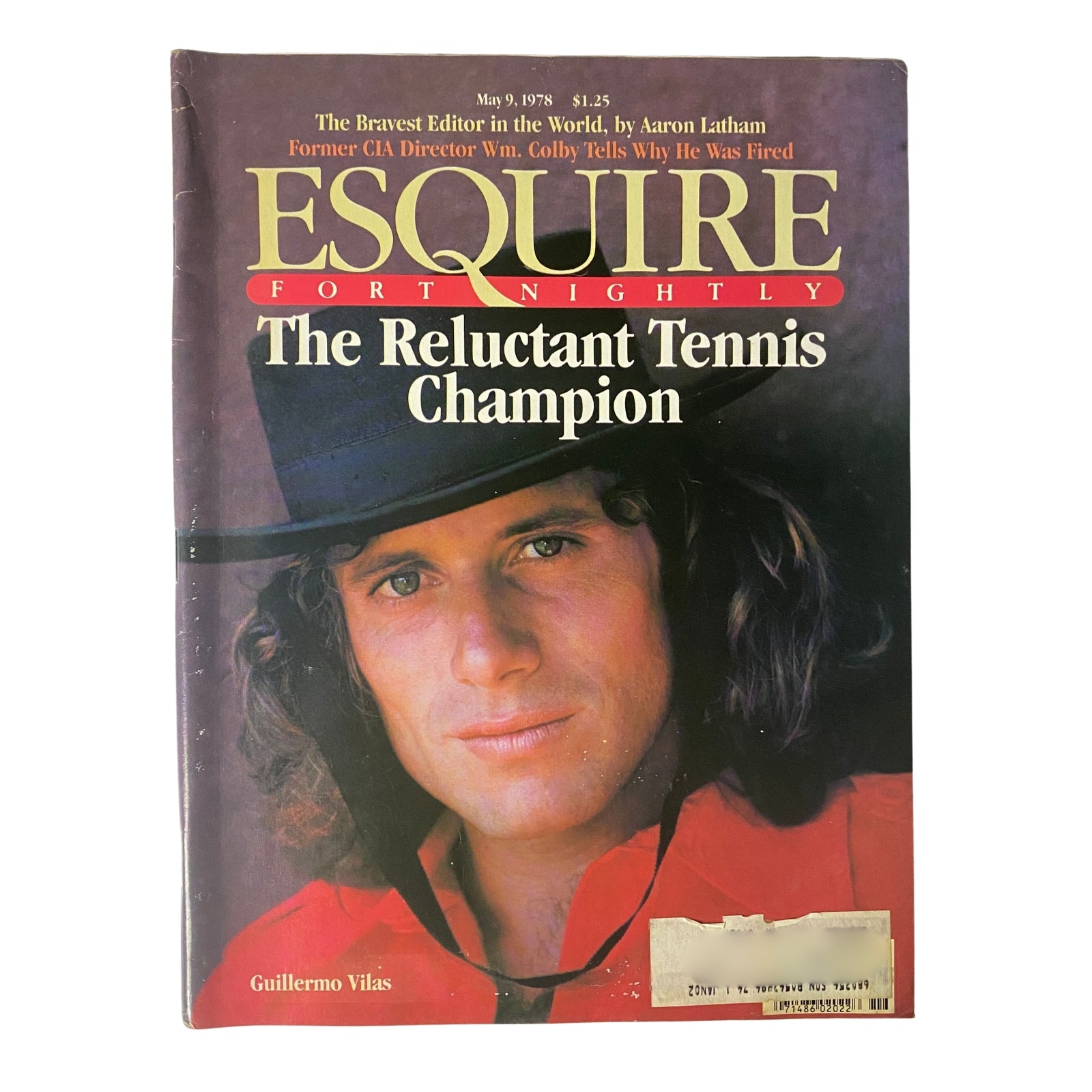 Esquire Magazine cover from May 9, 1978 featuring Guillermo Vilas, The Reluctant Tennis Champion, highlighting his charismatic personality.