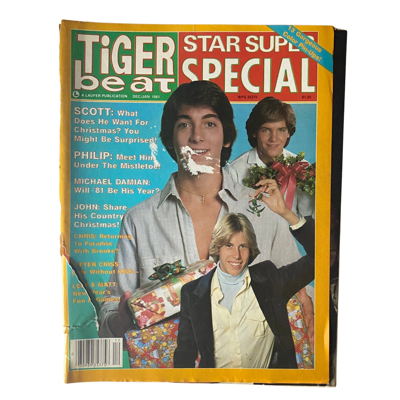 Tiger Beat Star Super Special January 1981 Scott Baio Michael Damian GD Interior