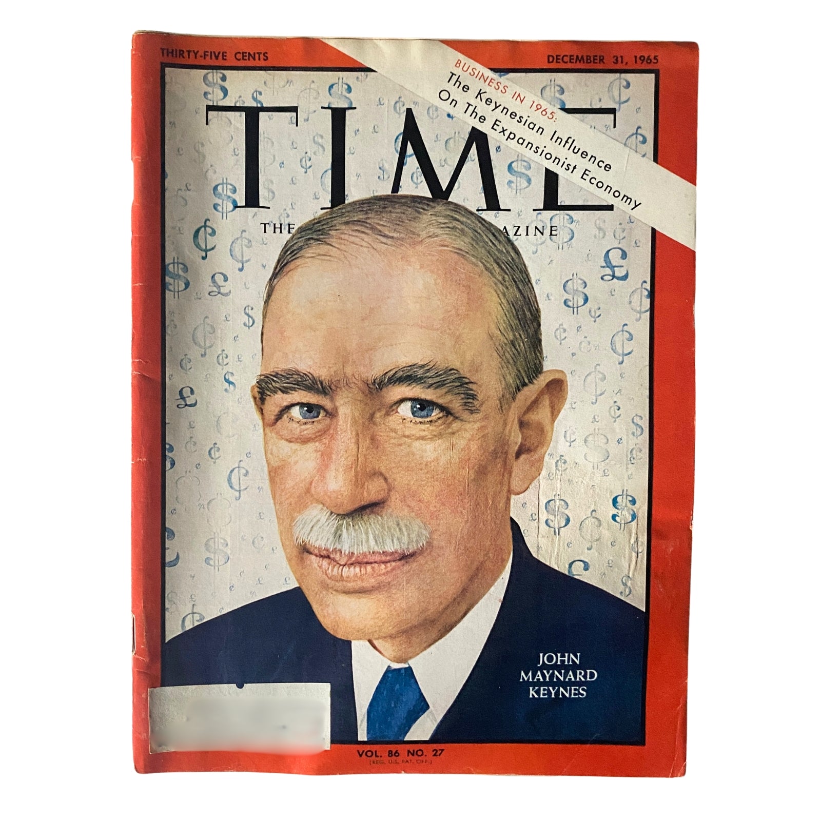 Time Magazine December 31, 1965 Vol 86 No. 27 John Maynard Keynes
