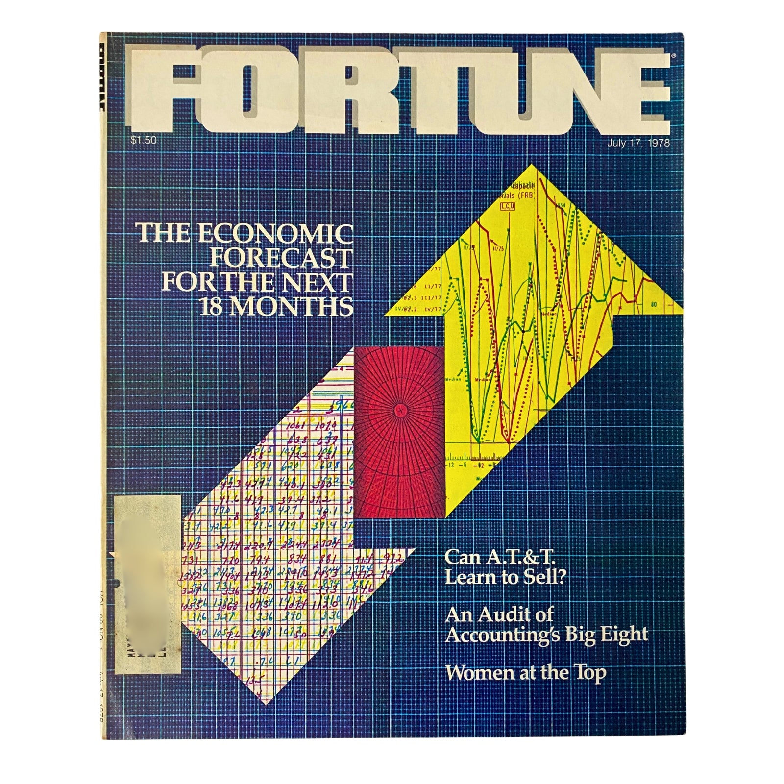Cover of Fortune Magazine dated July 17, 1978, featuring 'The Economic Forecast for the Next 18 Months' with graphical illustrations of economic trends.