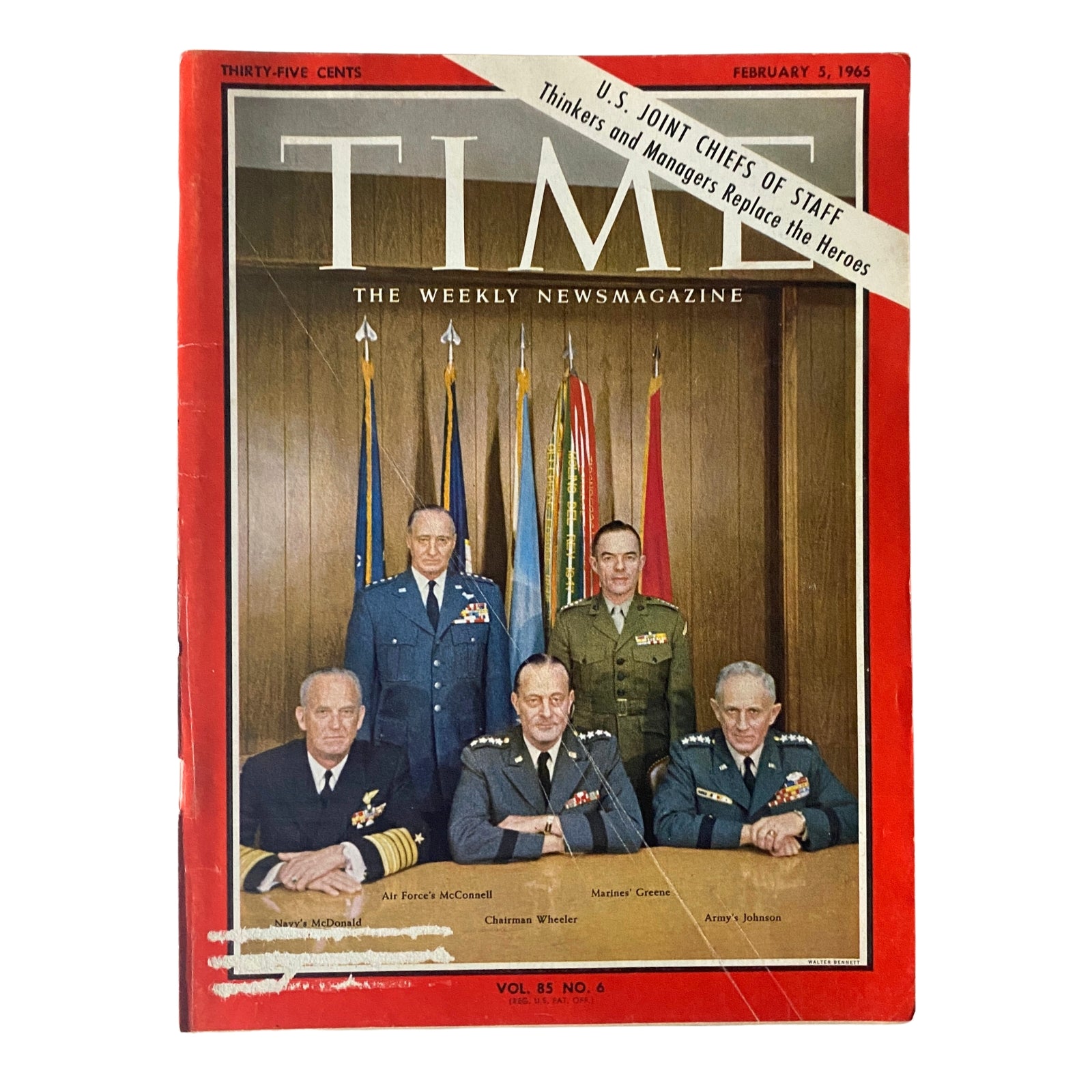 Time Magazine February 5, 1965 Vol 85 No. 6 U.S. Joint Chief of Staff
