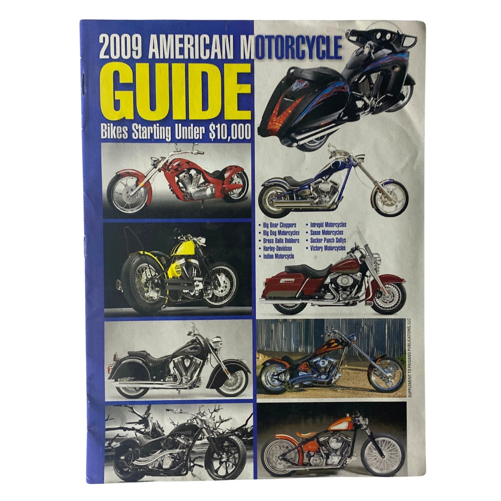 2009 American Motorcycle Guide Supplement Harley Davidson No Label