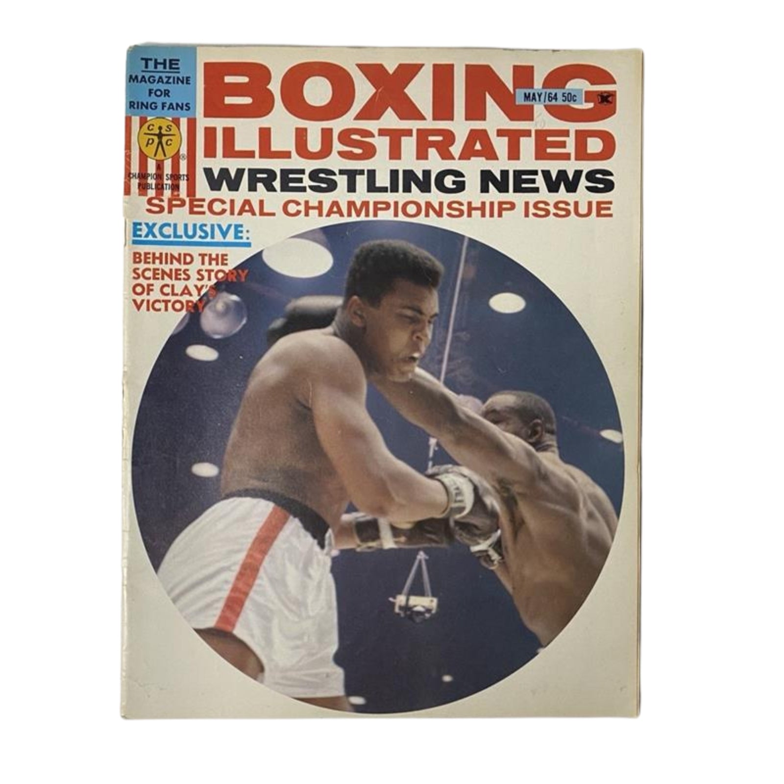 Boxing Illustrated Magazine May 1964 Cassius Clay ALi Cover No Label