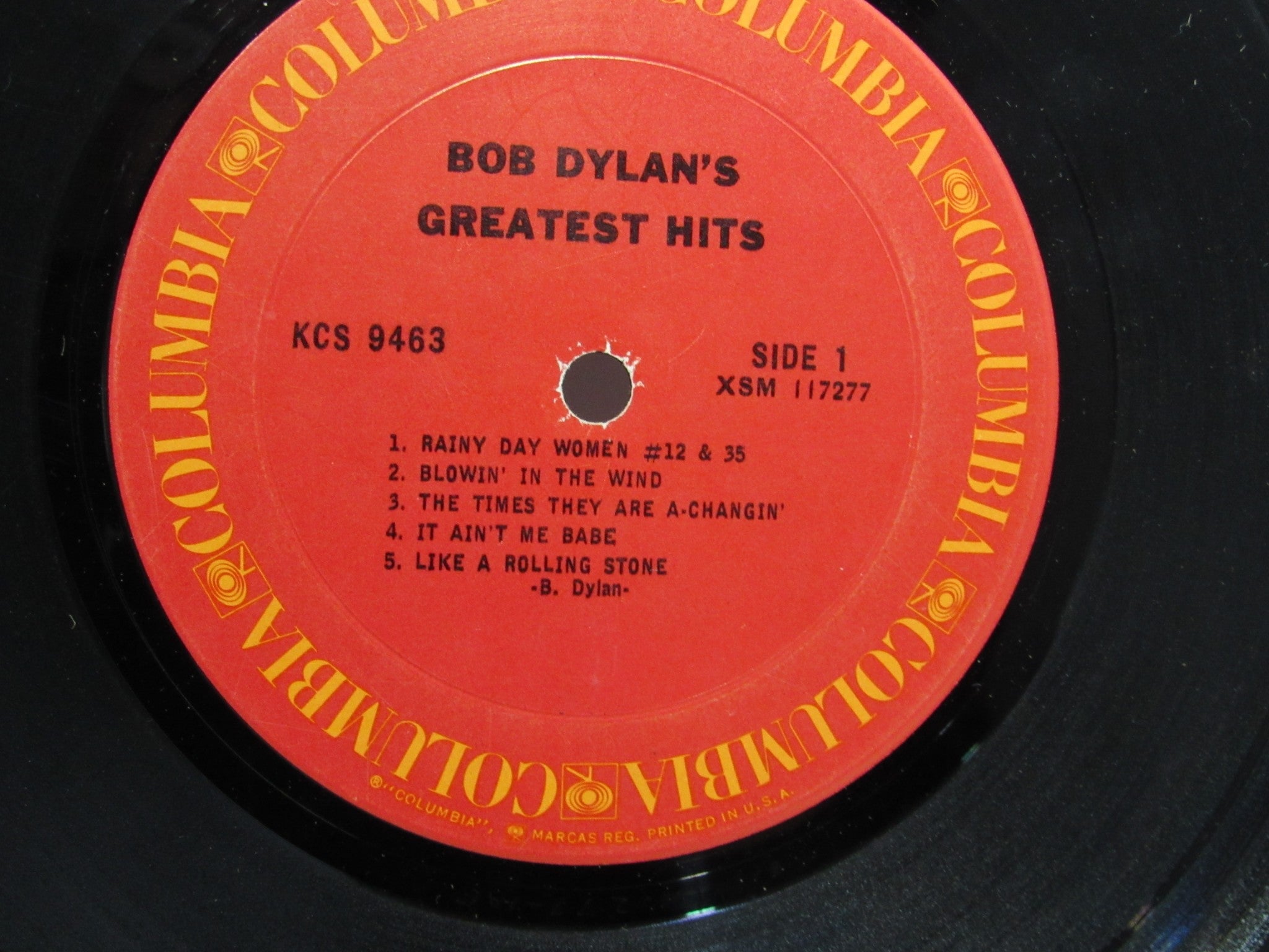 Bob Dylan's Greatest Hits Columbia KCS 9463 Comp 12" LP Grade: G+