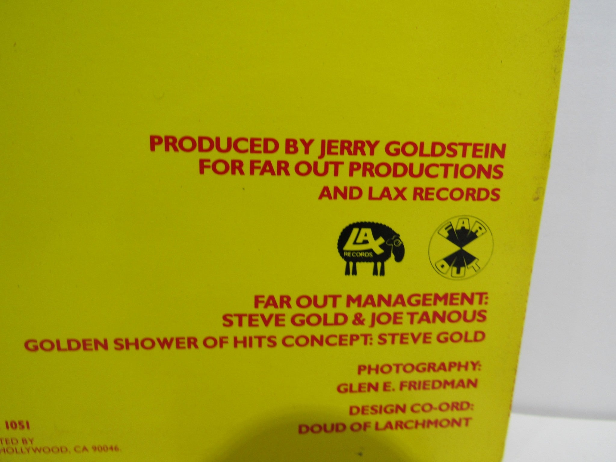 Circle Jerks: Golden Shower Of Hits LAX Records LAX 1051 LP Grade: VG+