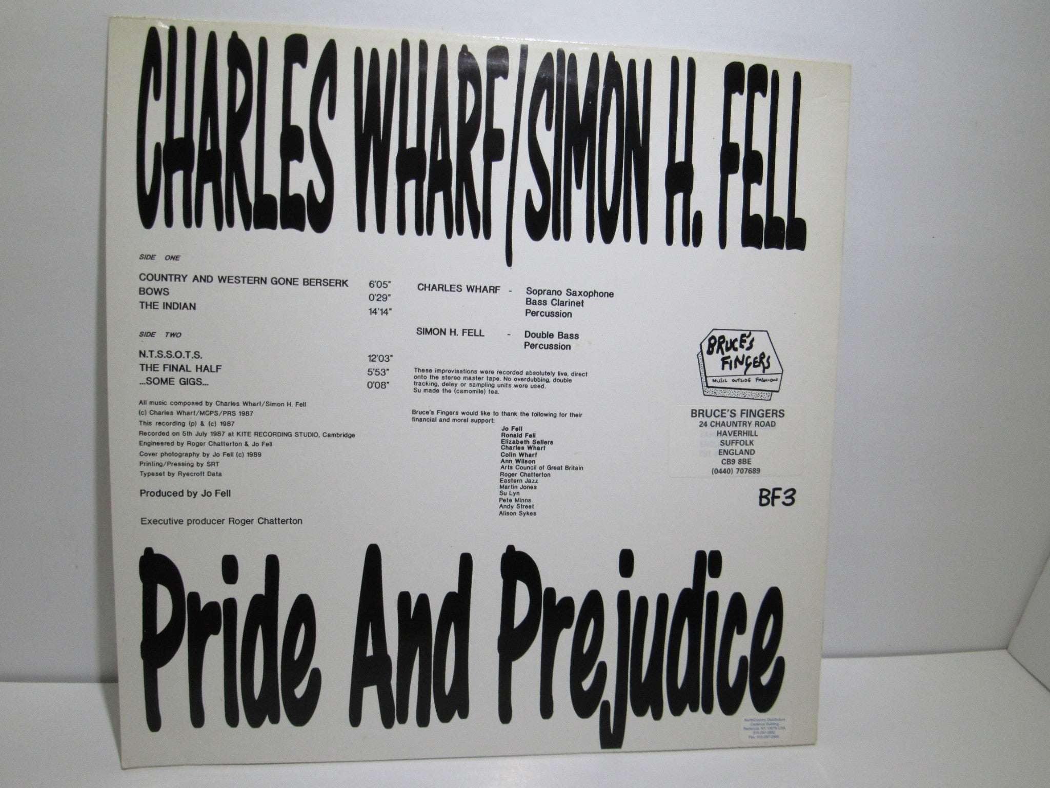 Charles Wharf / Simon H. Fell: Pride And Prejudice Bruce's Fingers BF 3 LP VG