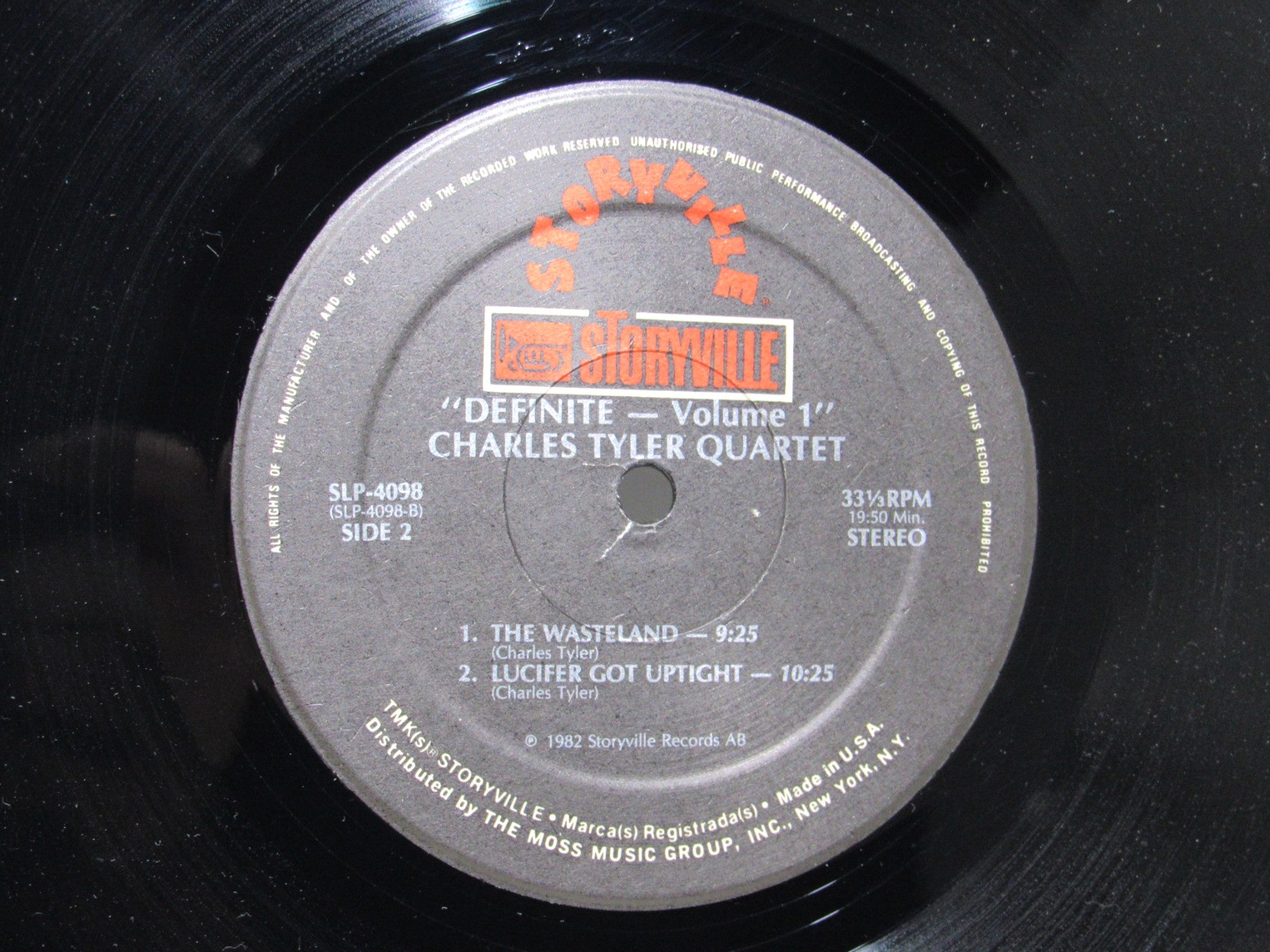 Charles Tyler Quartet: Definite - Volume 1 Storyville ‎– SLP 4098 LP Grade: VG+