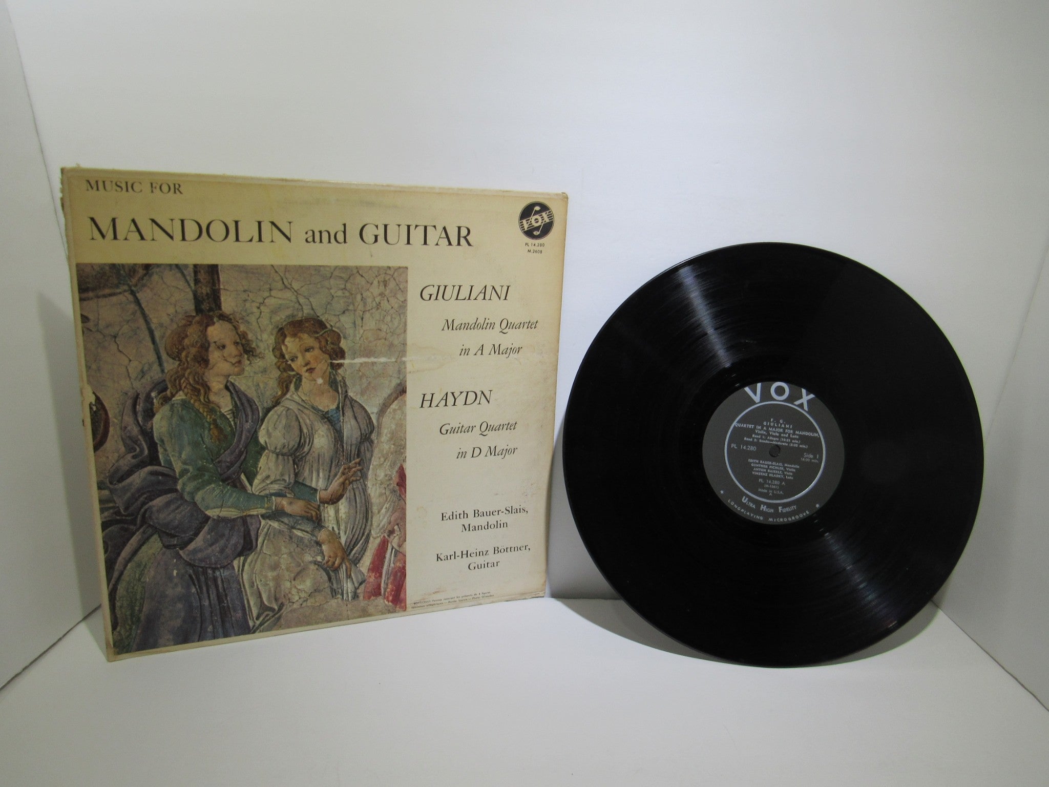 F.G. Giuliani / Haydn: Music For Mandolin And Guitar PL 14 280 LP Grade: VG
