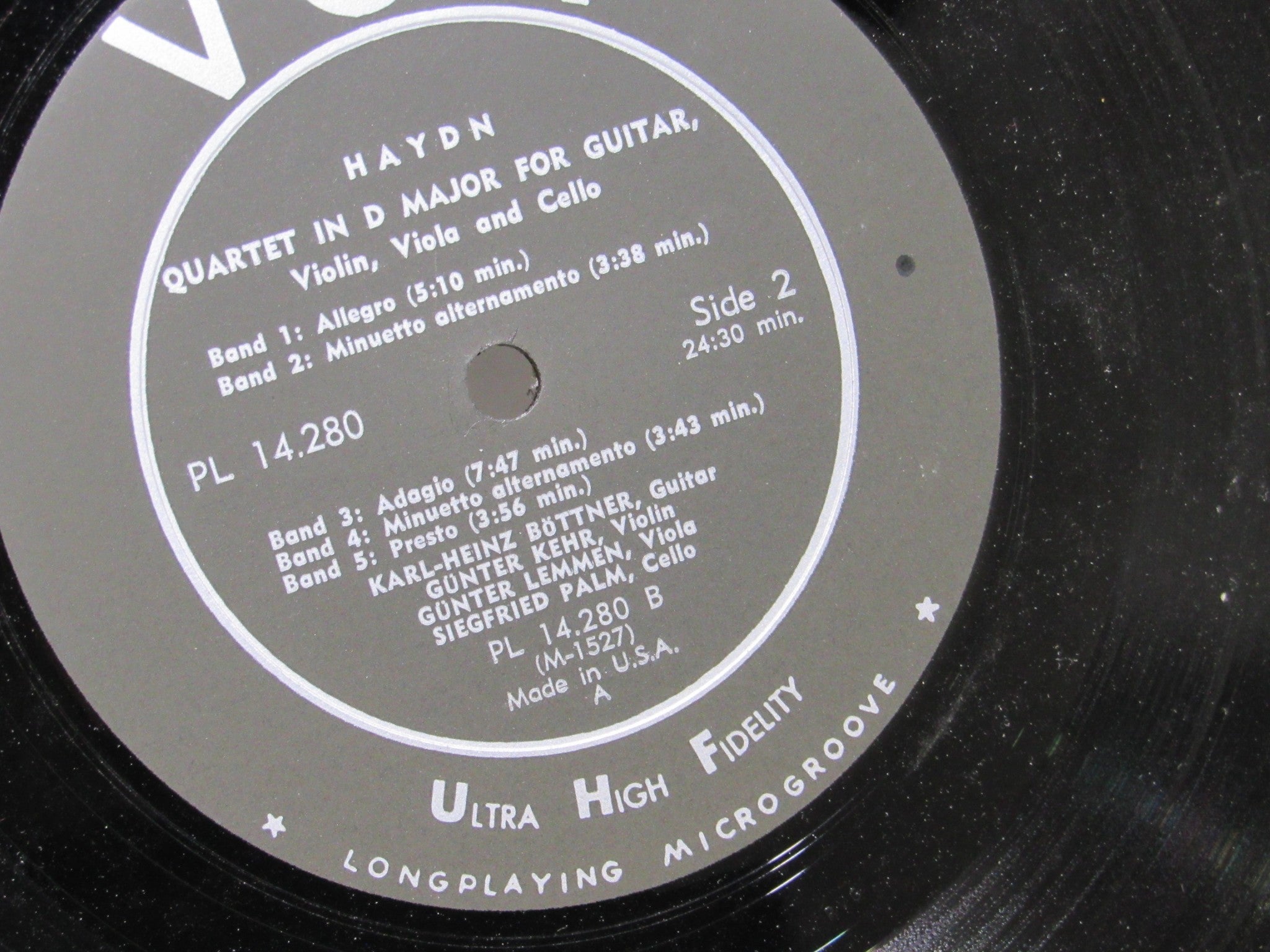 F.G. Giuliani / Haydn: Music For Mandolin And Guitar PL 14 280 LP Grade: VG