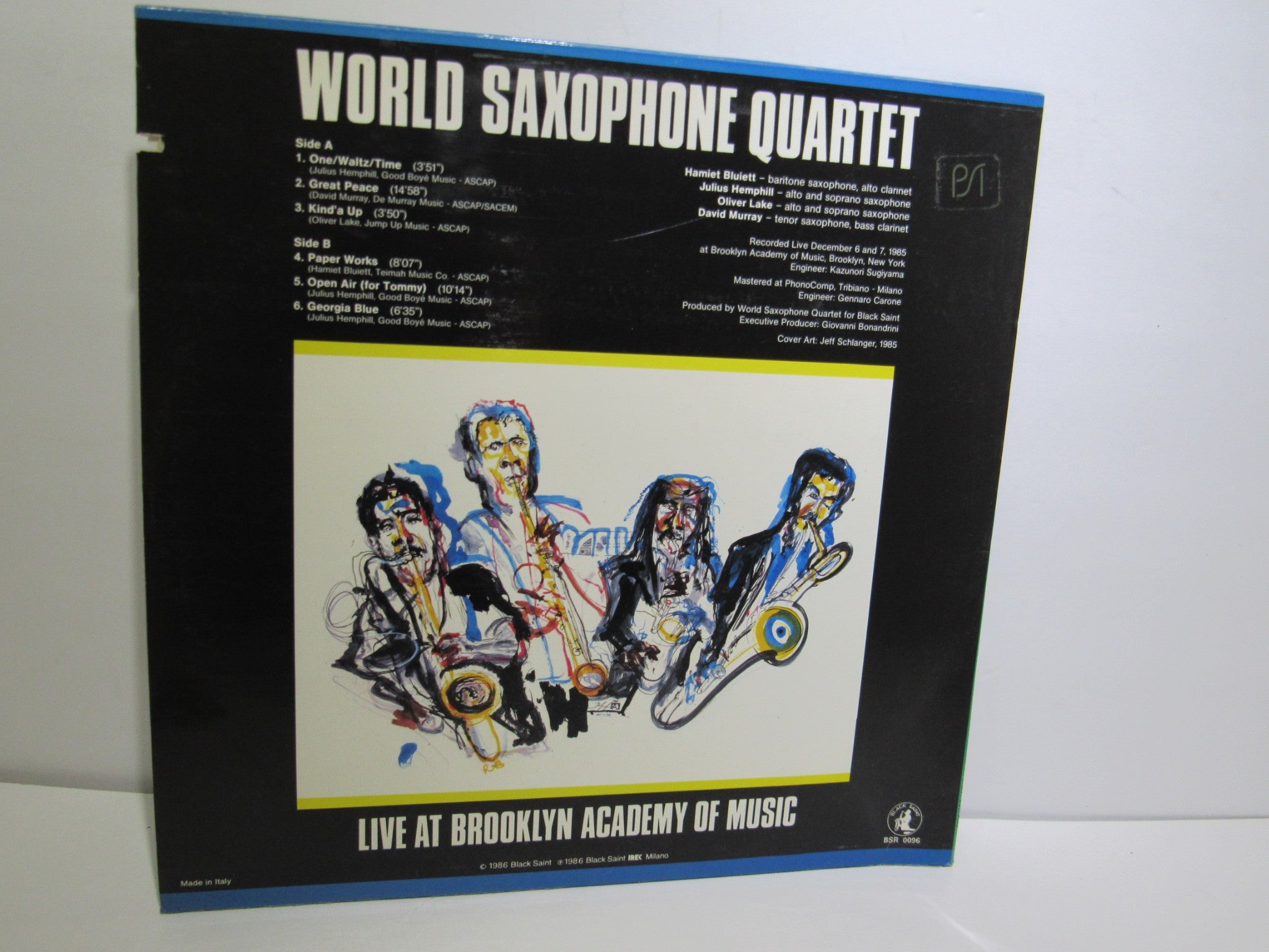 World Saxophone Quartet Live At Brooklyn Academy Of Music BSR 0096 LP Grade: VG+