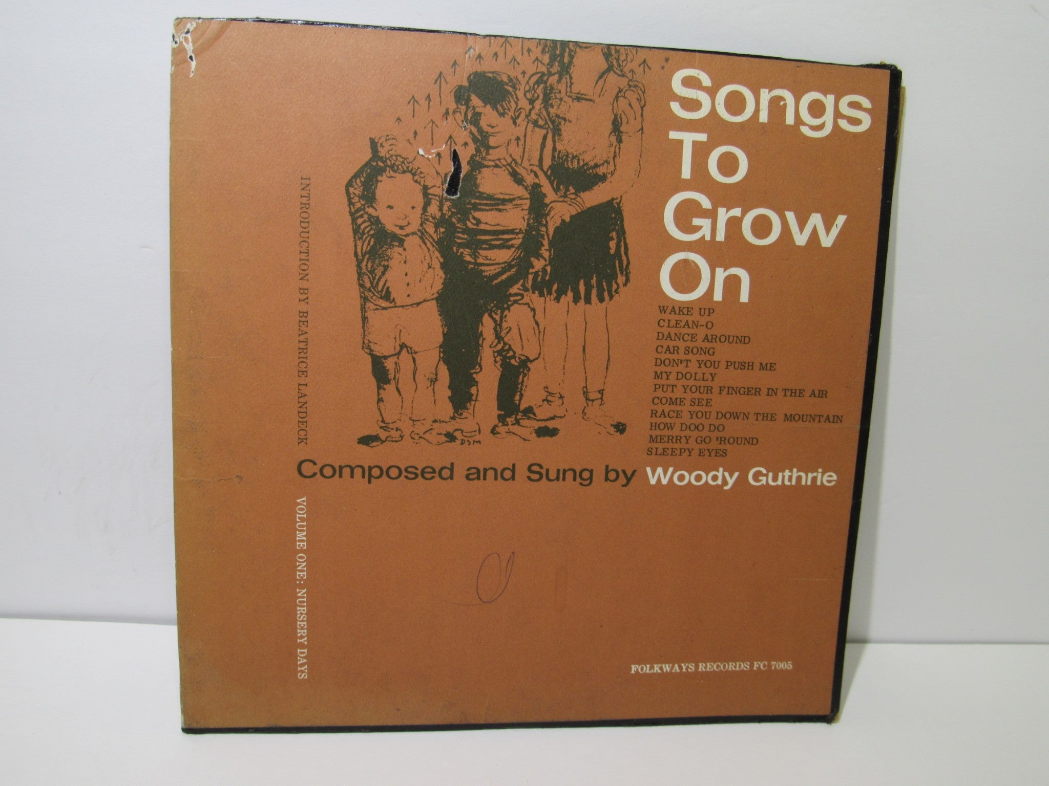 Woody Guthrie: Songs To Grow On / Volume One: Nursery Days FC 7005 10" LP G+