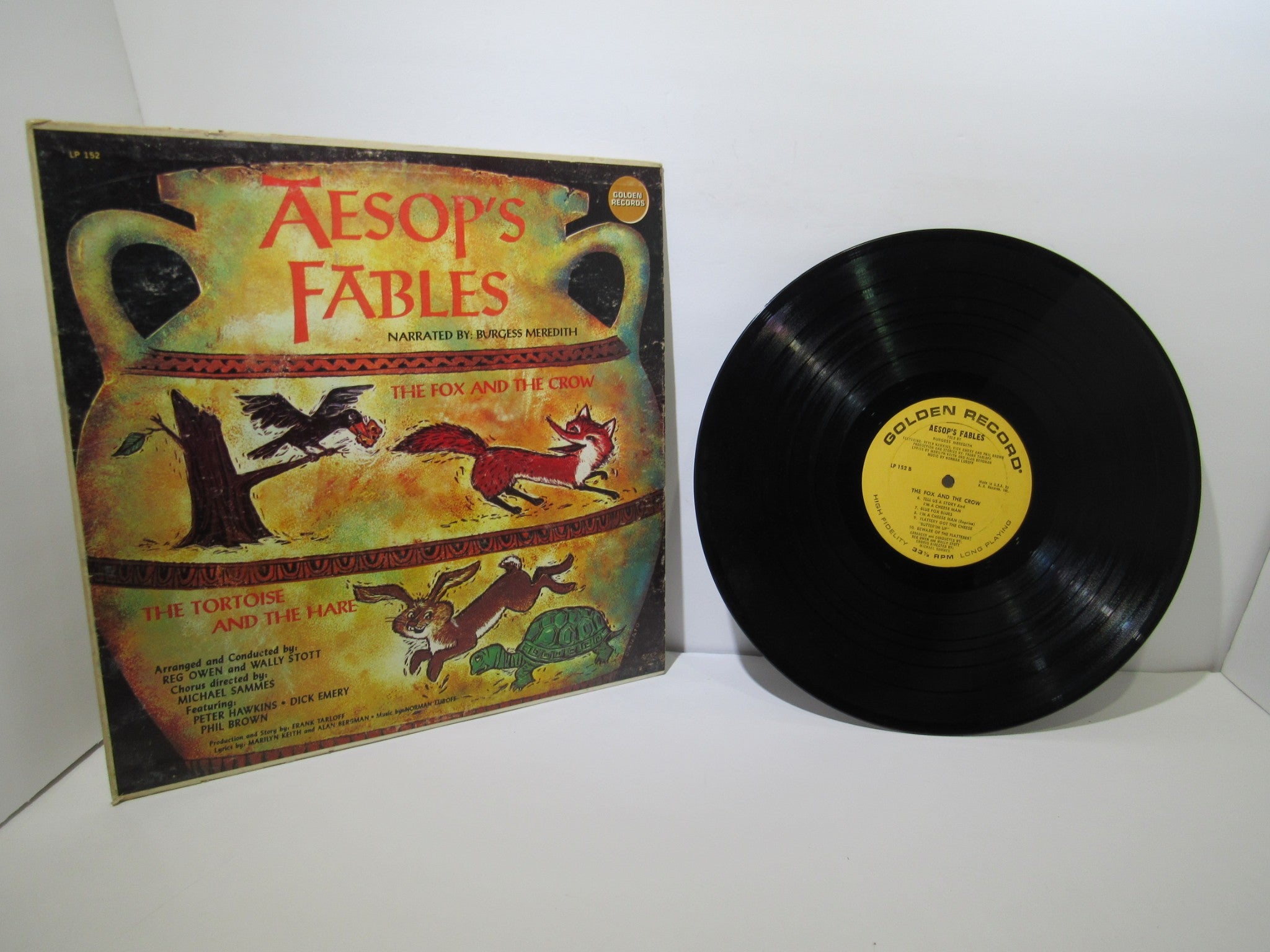 Burgess Meredith: Aesop's Fables Golden Records LP 152 LP Grade: G+