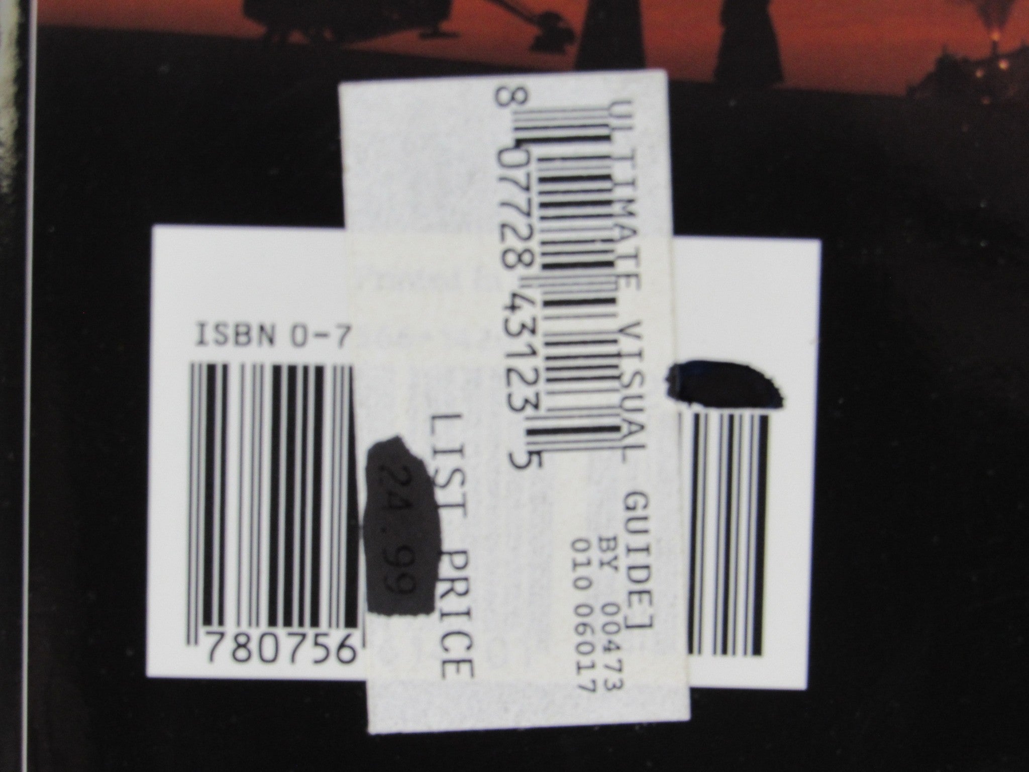 Star Wars: The Ultimate Visual Guide by Rider Windham cover price tag showing ISBN and list price.
