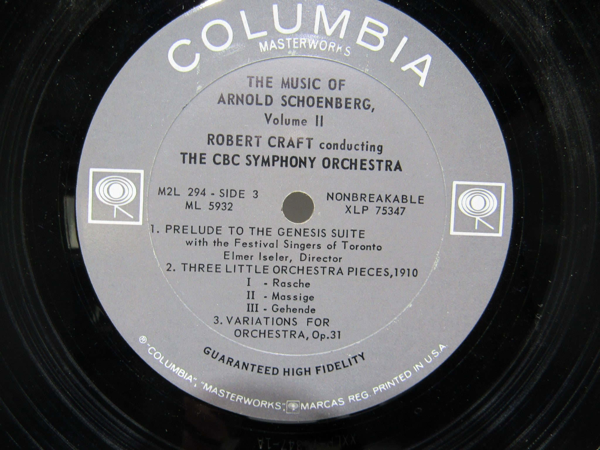 Arnold Schoenberg: The Music Of Arnold Schoenberg Volume II M2L 294 2X LP G+