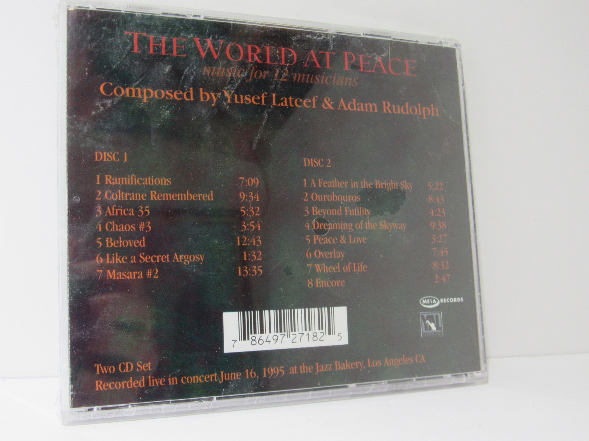 Yusef Lateef & Adam Rudolph The World at Peace - Music for 12 Musicians CD NEW