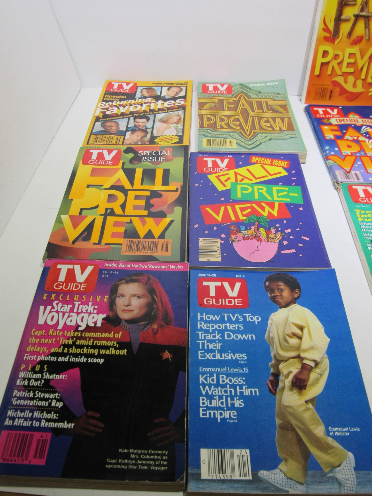 Lot of 20 TV Guide Magazines - Fall Preview & Regular Issue