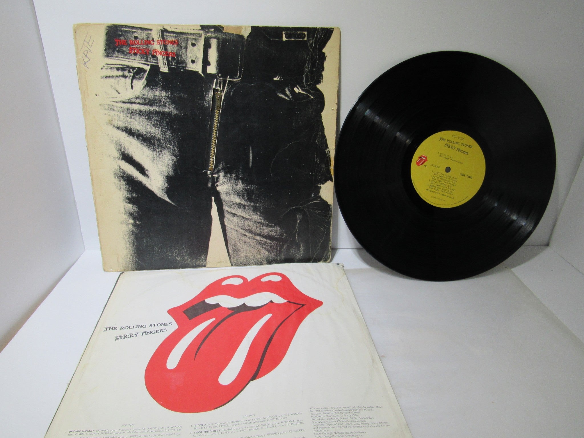 1977 Rolling Stones: Sticky Fingers SP LP COC 39105 Grading: Good +