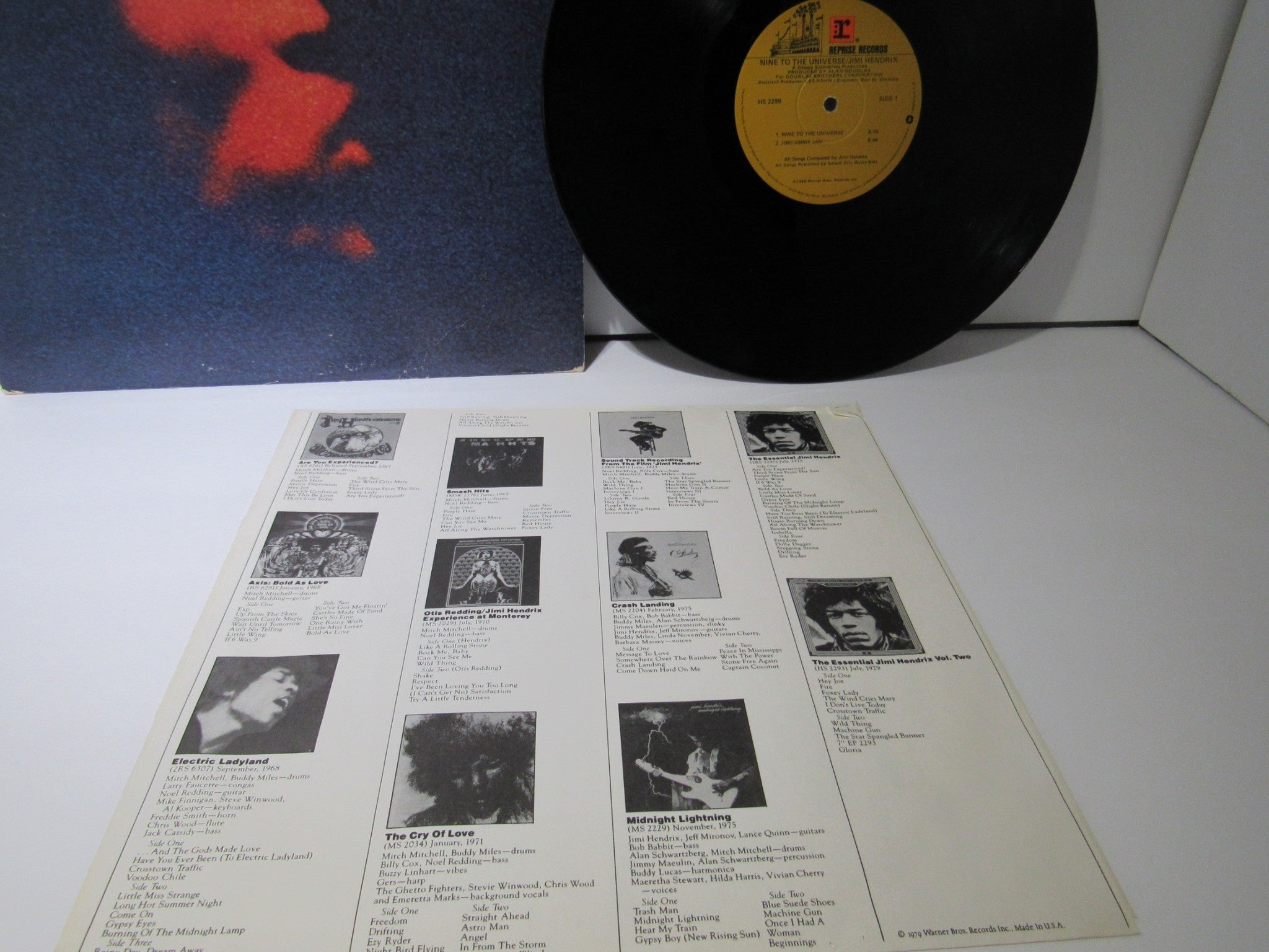 1980 Jimi Hendrix: Nine to the Universe Reprise Records LP HS 2299 Grade: VG