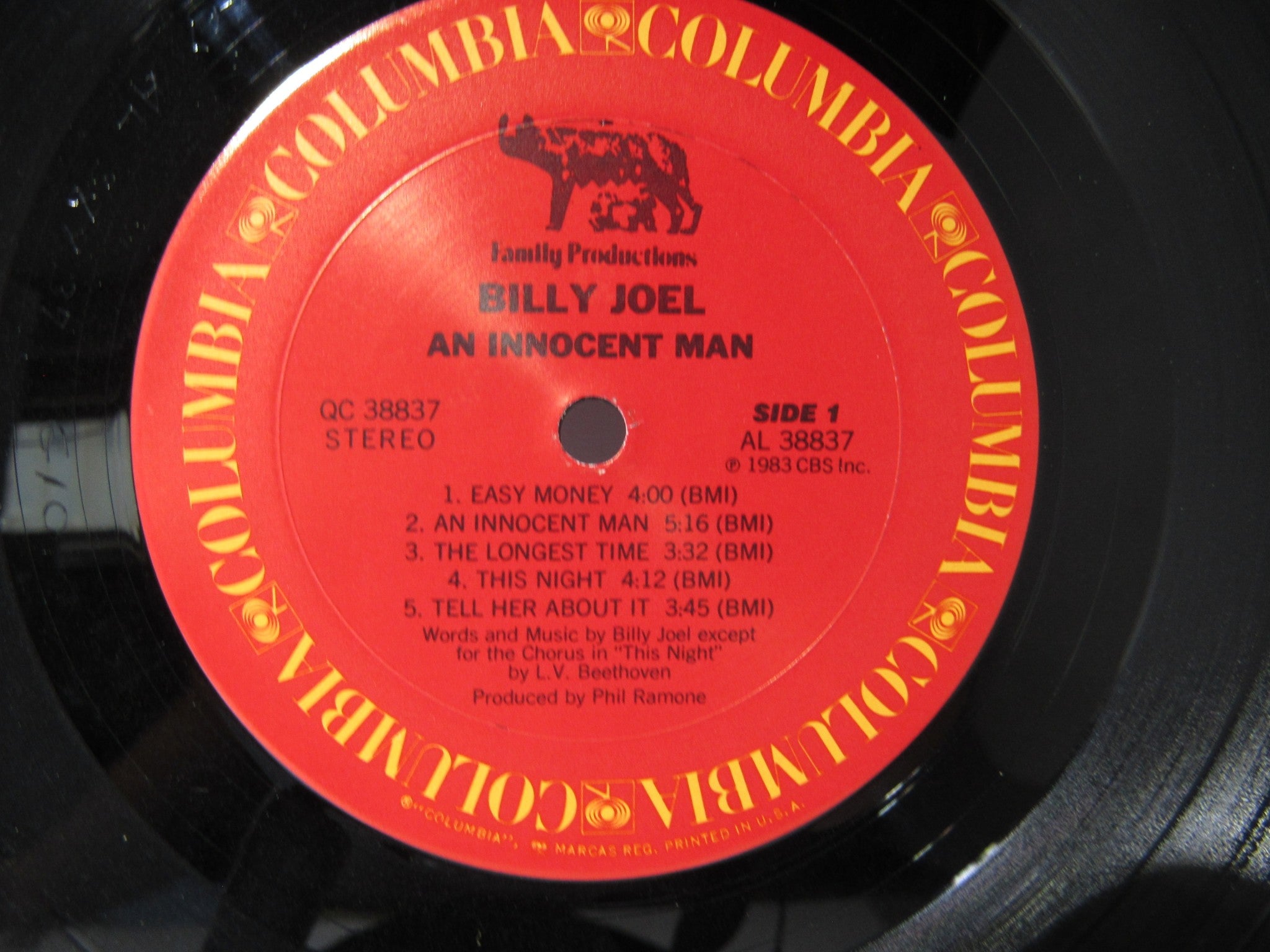 Billy Joel: An Innocent Man 1983 Columbia QC 38837 Grade: VG