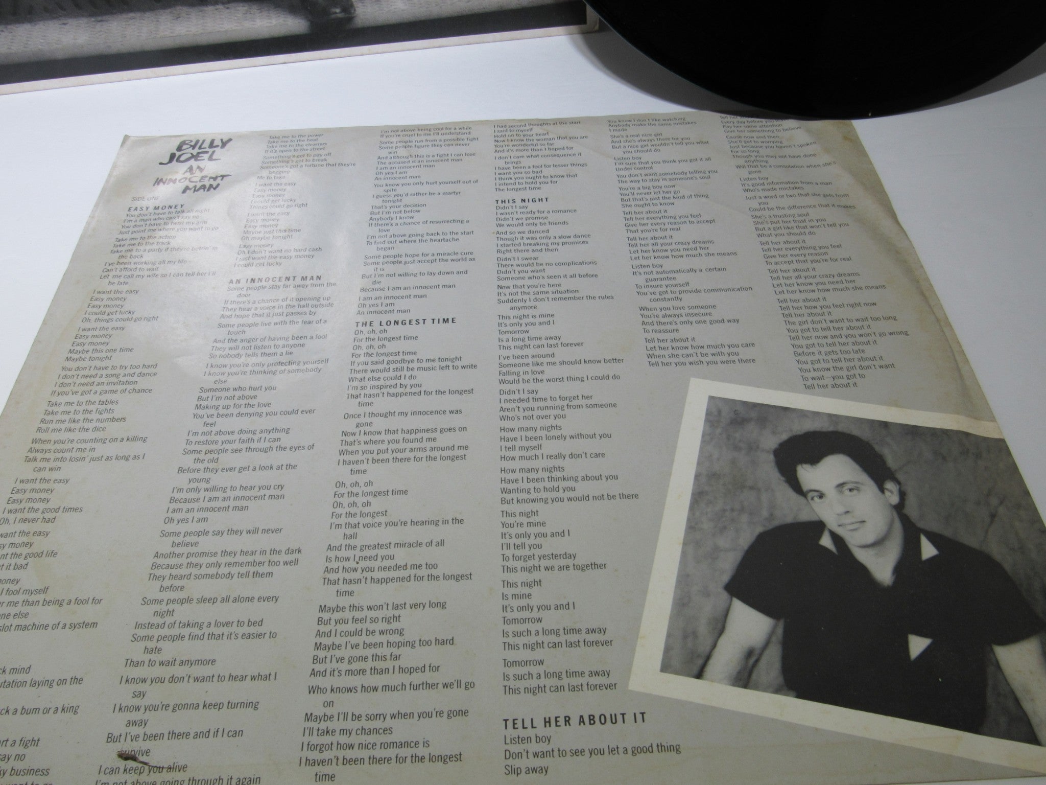 Billy Joel: An Innocent Man 1983 Columbia QC 38837 Grade: VG