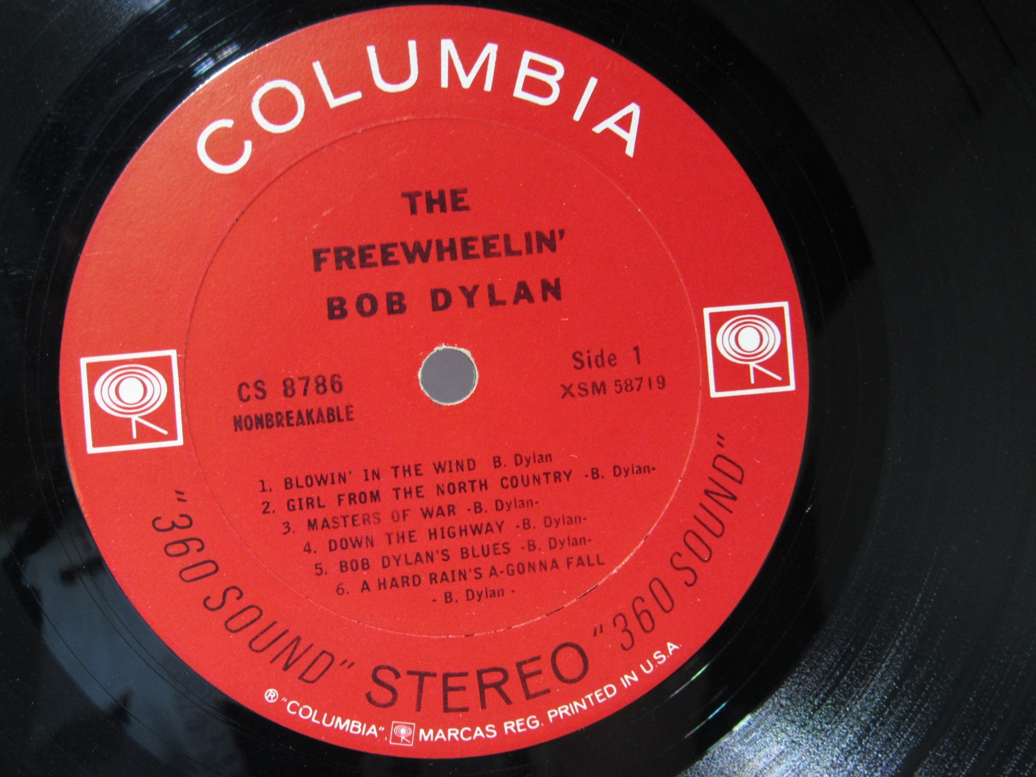 Bob Dylan: The Freewheelin' Columbia US First Pressing Stereo ‎LP CS 8786 VG