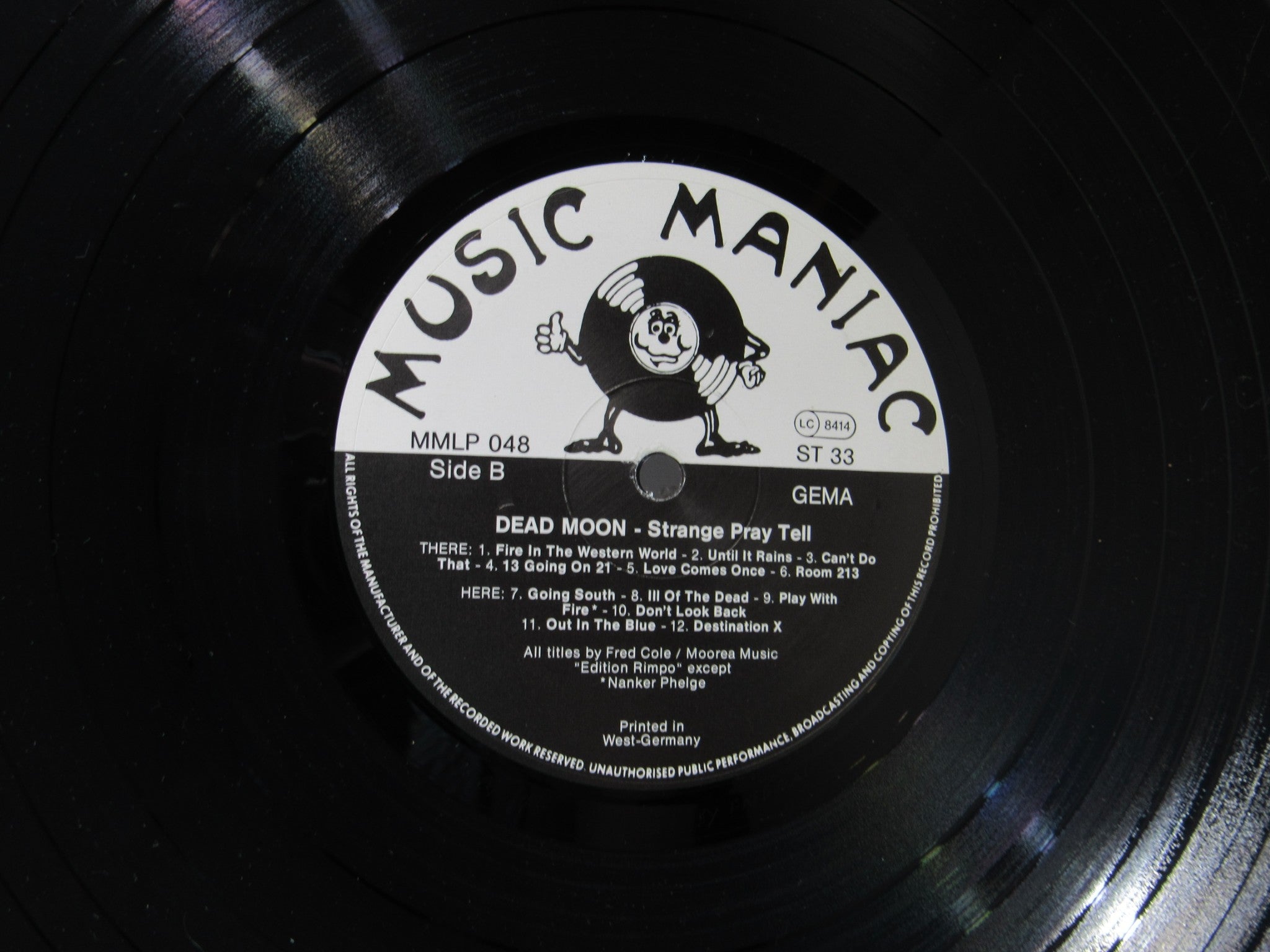 Dead Moon: Strange Pray Tell Germany Music Maniac Mono LP MMLP 048 Grade: VG+