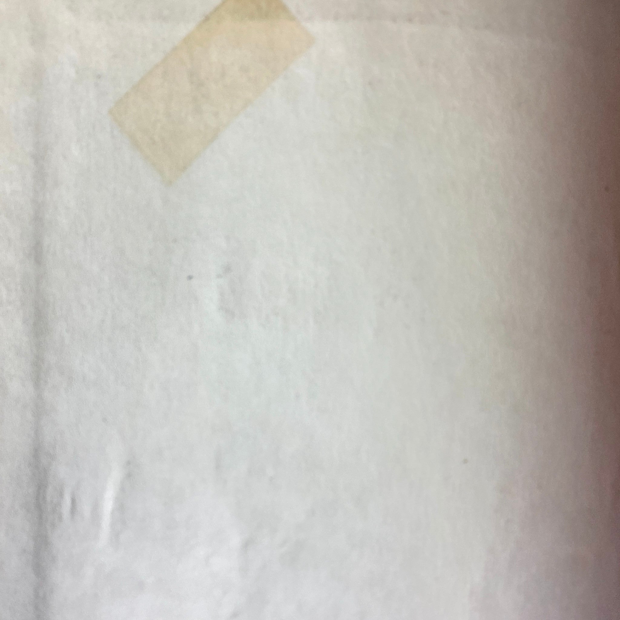 Blank page with a piece of tape affixed, featured in the Ladies' Home Journal Bound Magazine 1944 July - December.