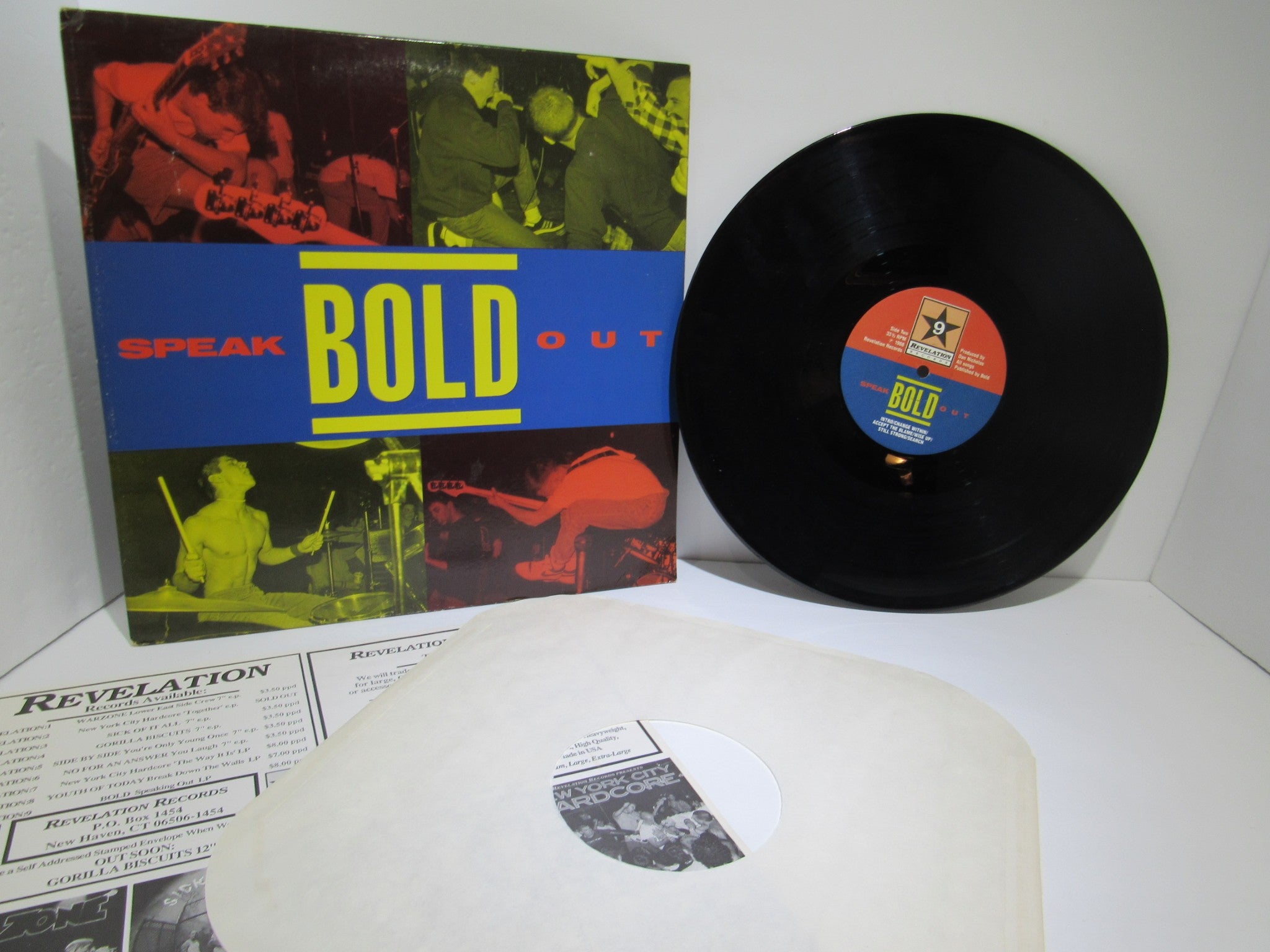 Bold: Speak Out  Revelation Records Repress Gatefold LP Revelation9 Grade: VG