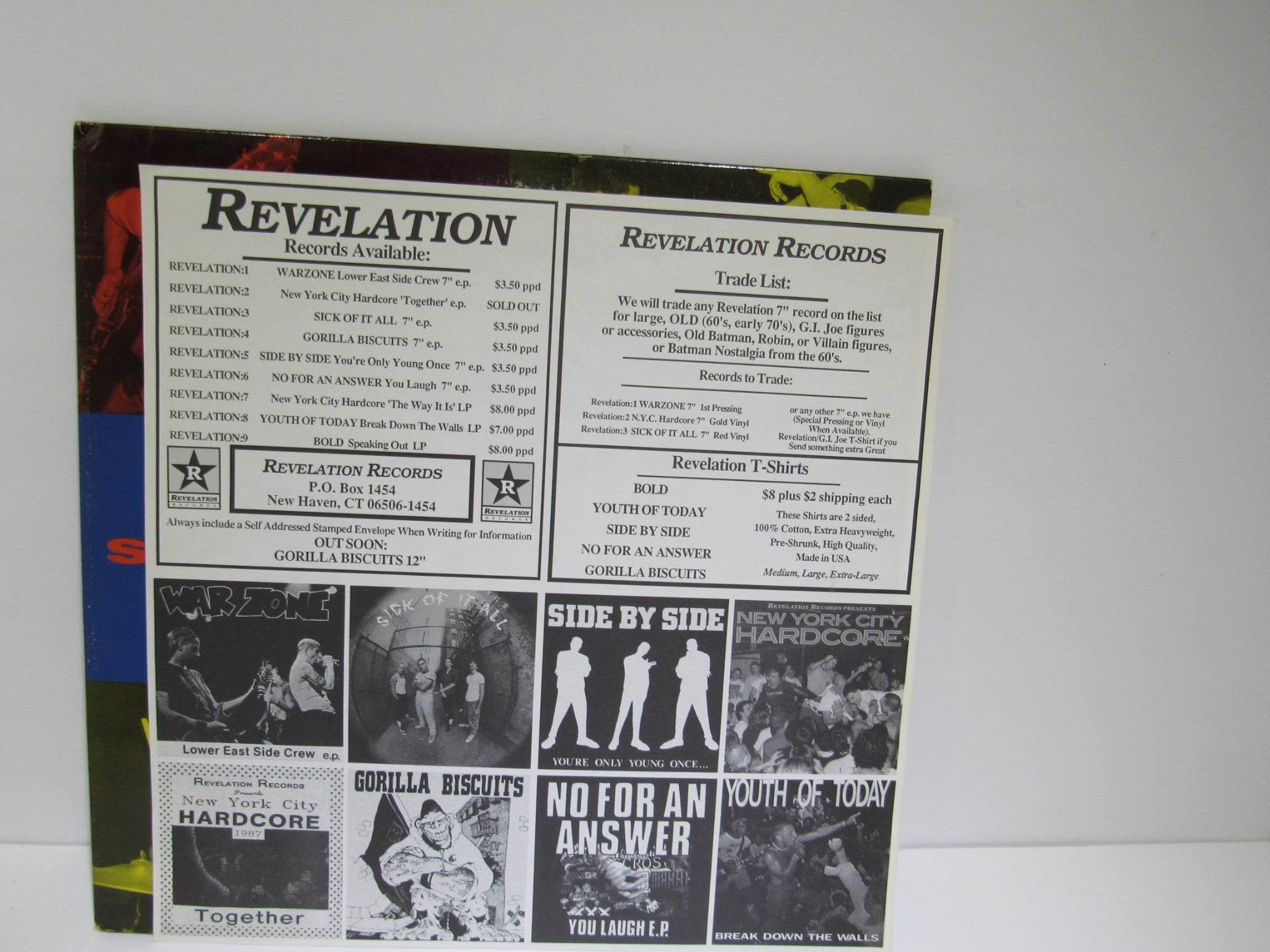 Bold: Speak Out  Revelation Records Repress Gatefold LP Revelation9 Grade: VG