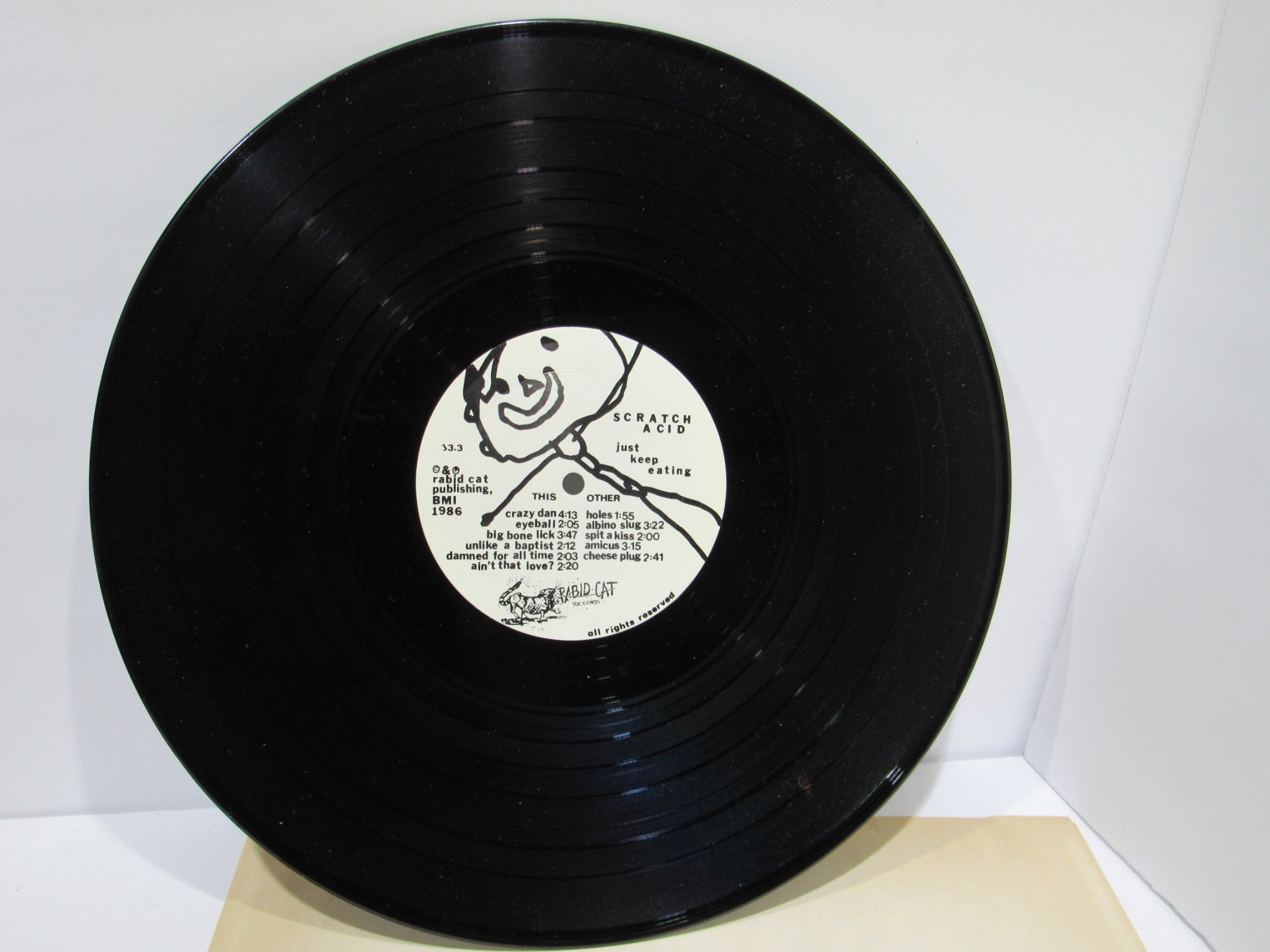 Scratch Acid: Just Keep Eating Rabid Cat Records ‎– Rab/SA/007 LP Grade: VG